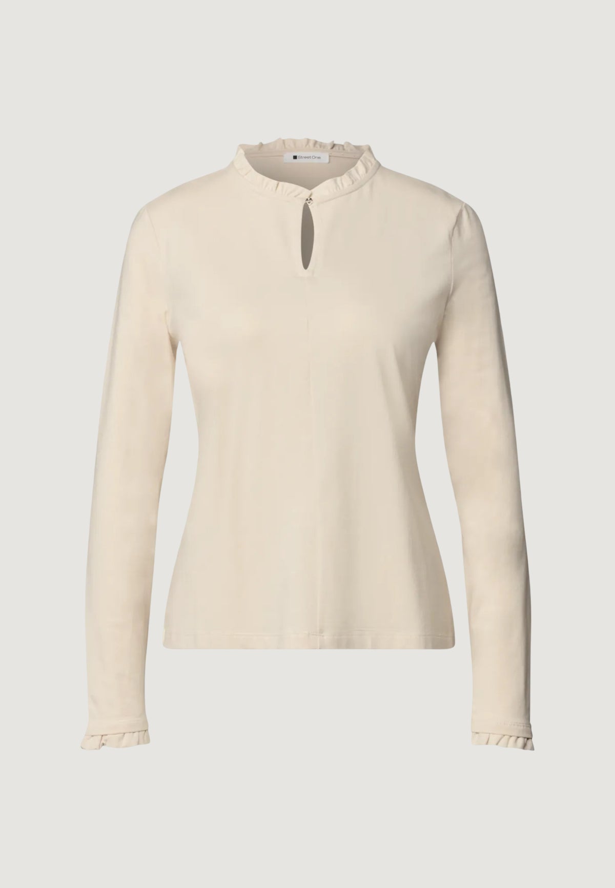 T-shirt Street One LTD QR frill neck basic shirt