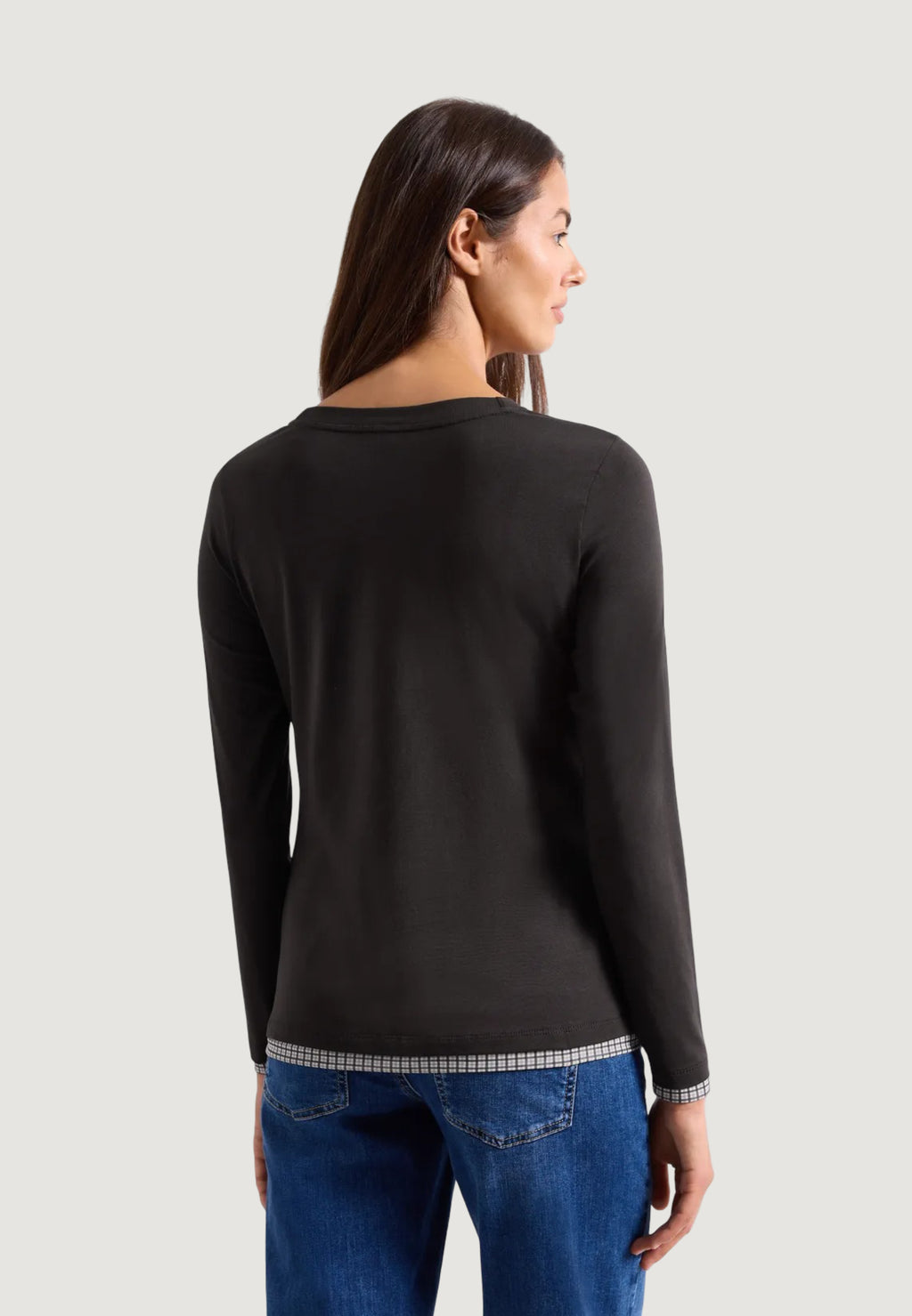 T-shirt manica lunga Street One shirt w.printed mesh cuffs