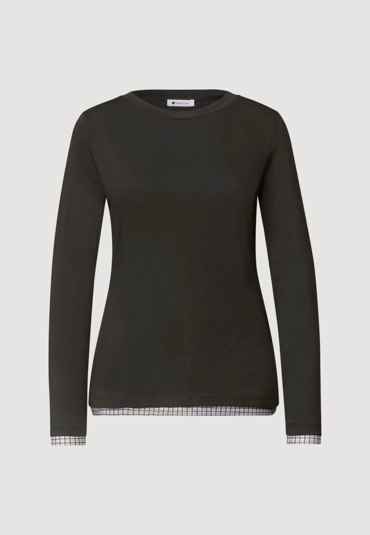 T-shirt manica lunga Street One shirt w.printed mesh cuffs