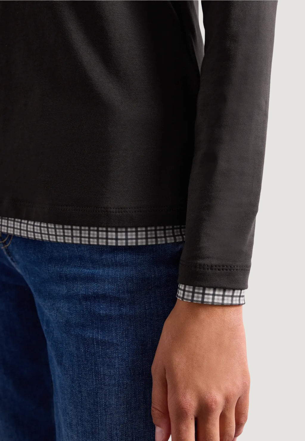 T-shirt manica lunga Street One shirt w.printed mesh cuffs