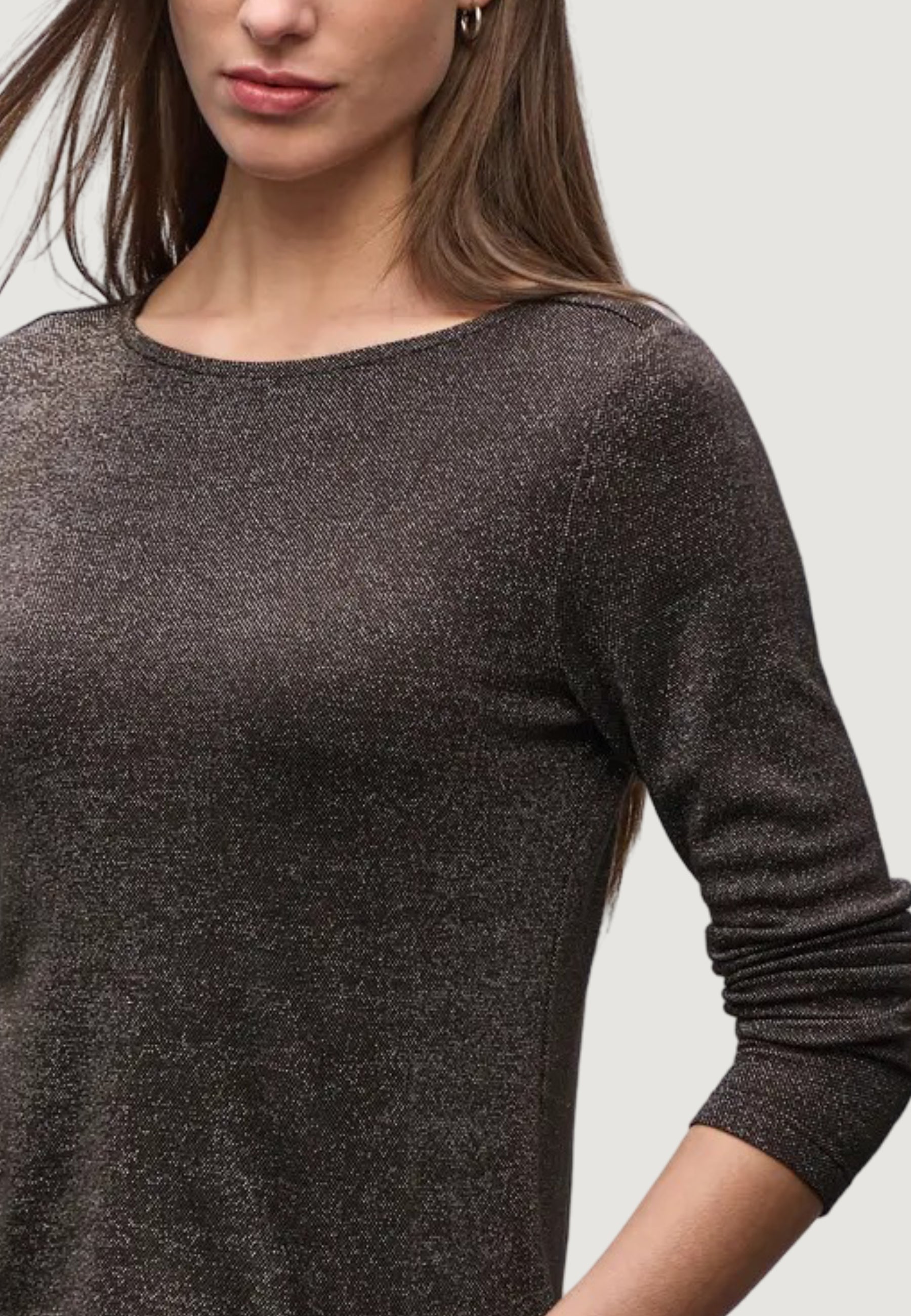 T-shirt Street One Basic lurex shirt