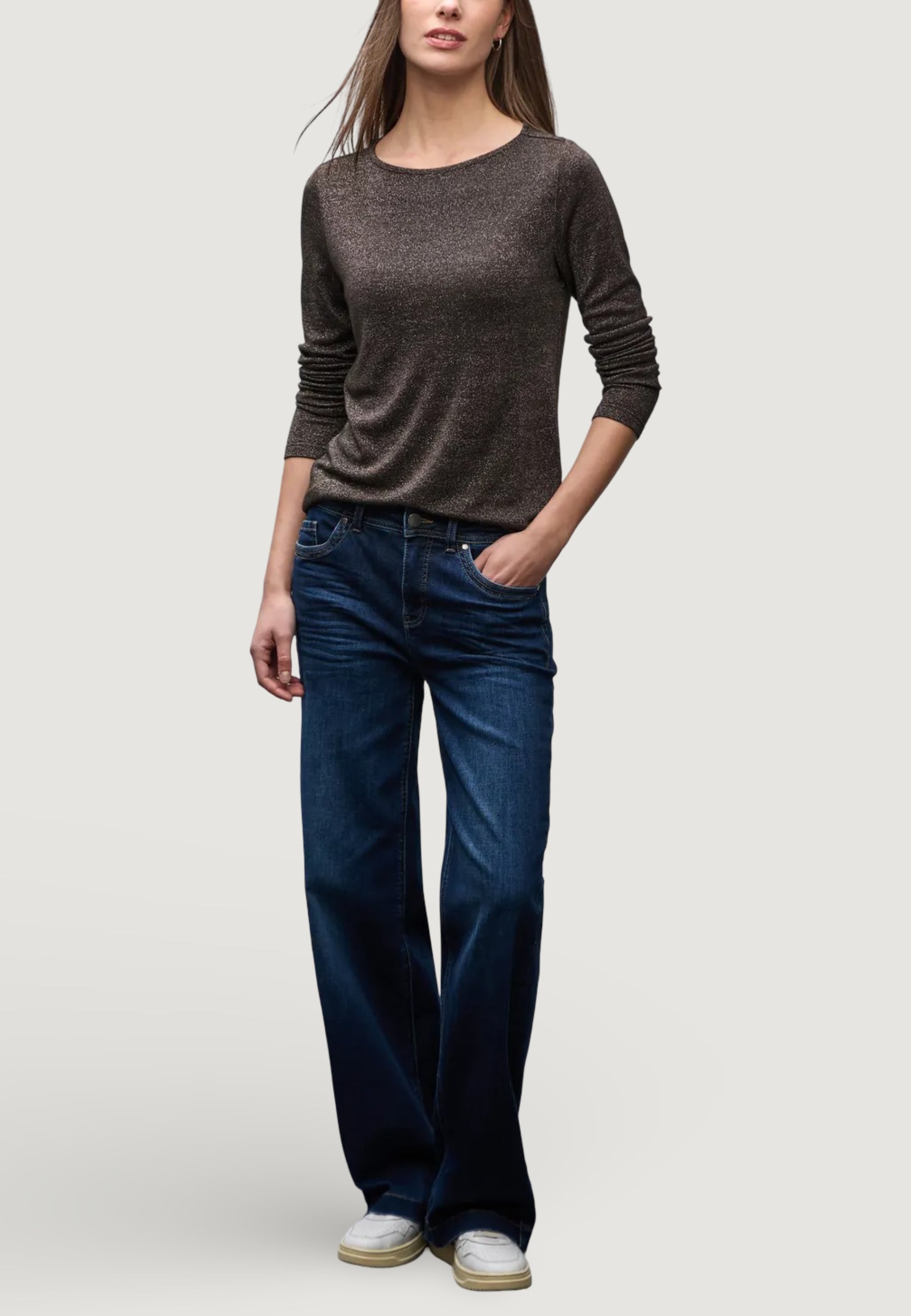 T-shirt Street One Basic lurex shirt