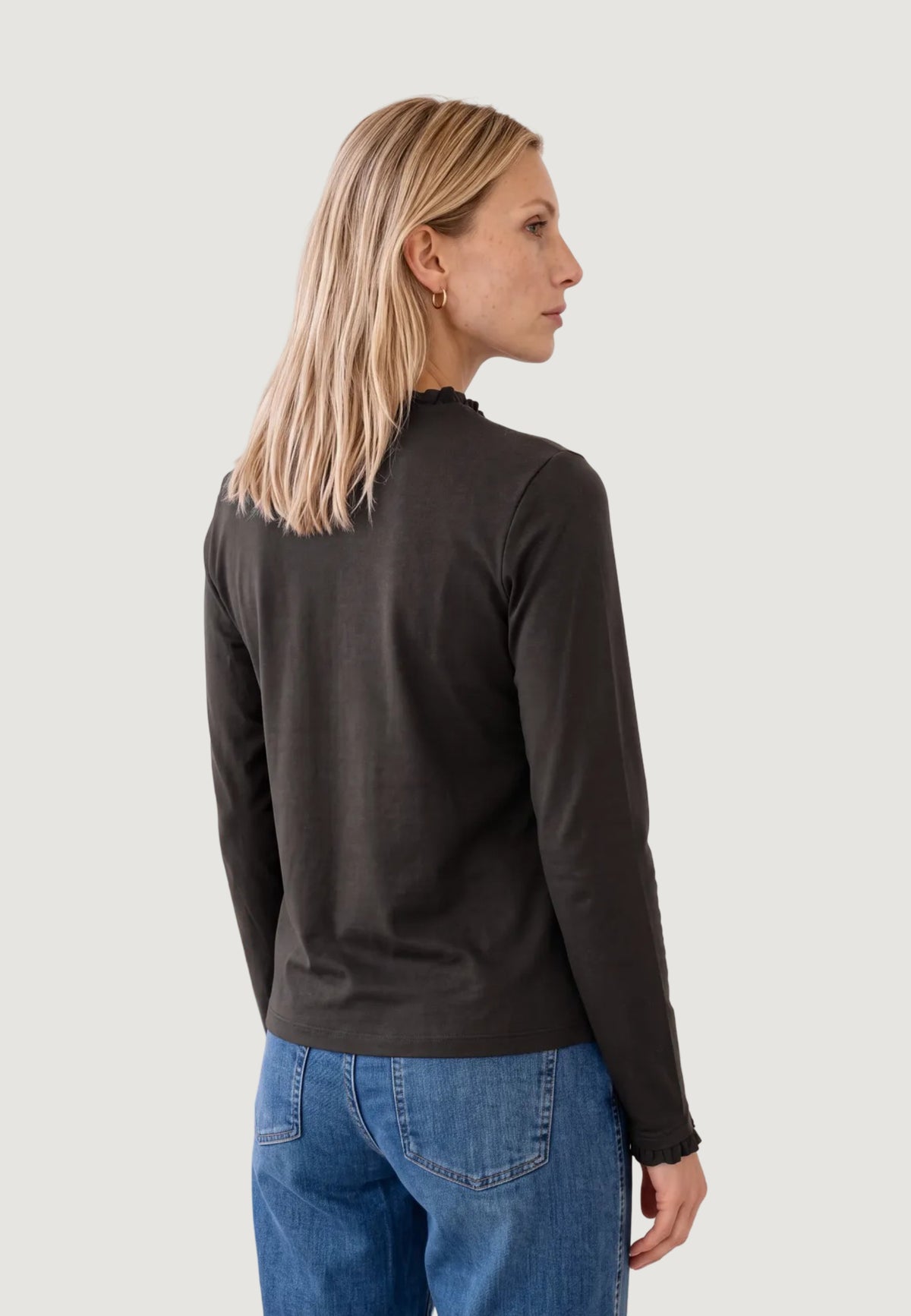 T-shirt Street One LTD QR frill neck basic shirt
