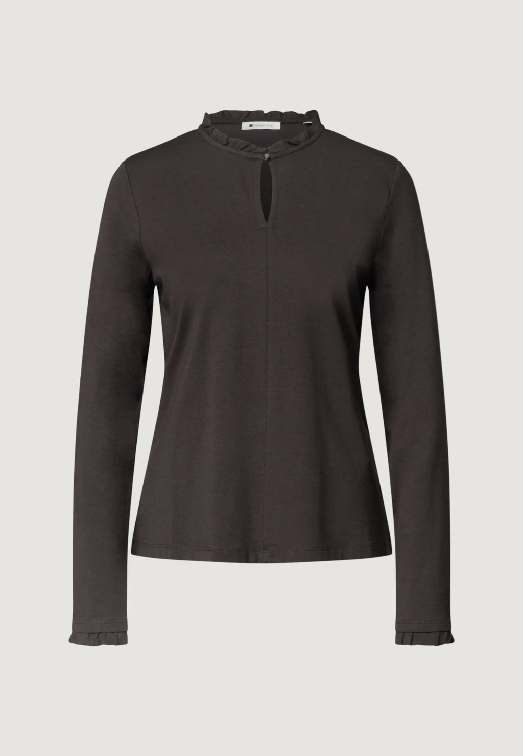 T-shirt Street One LTD QR frill neck basic shirt