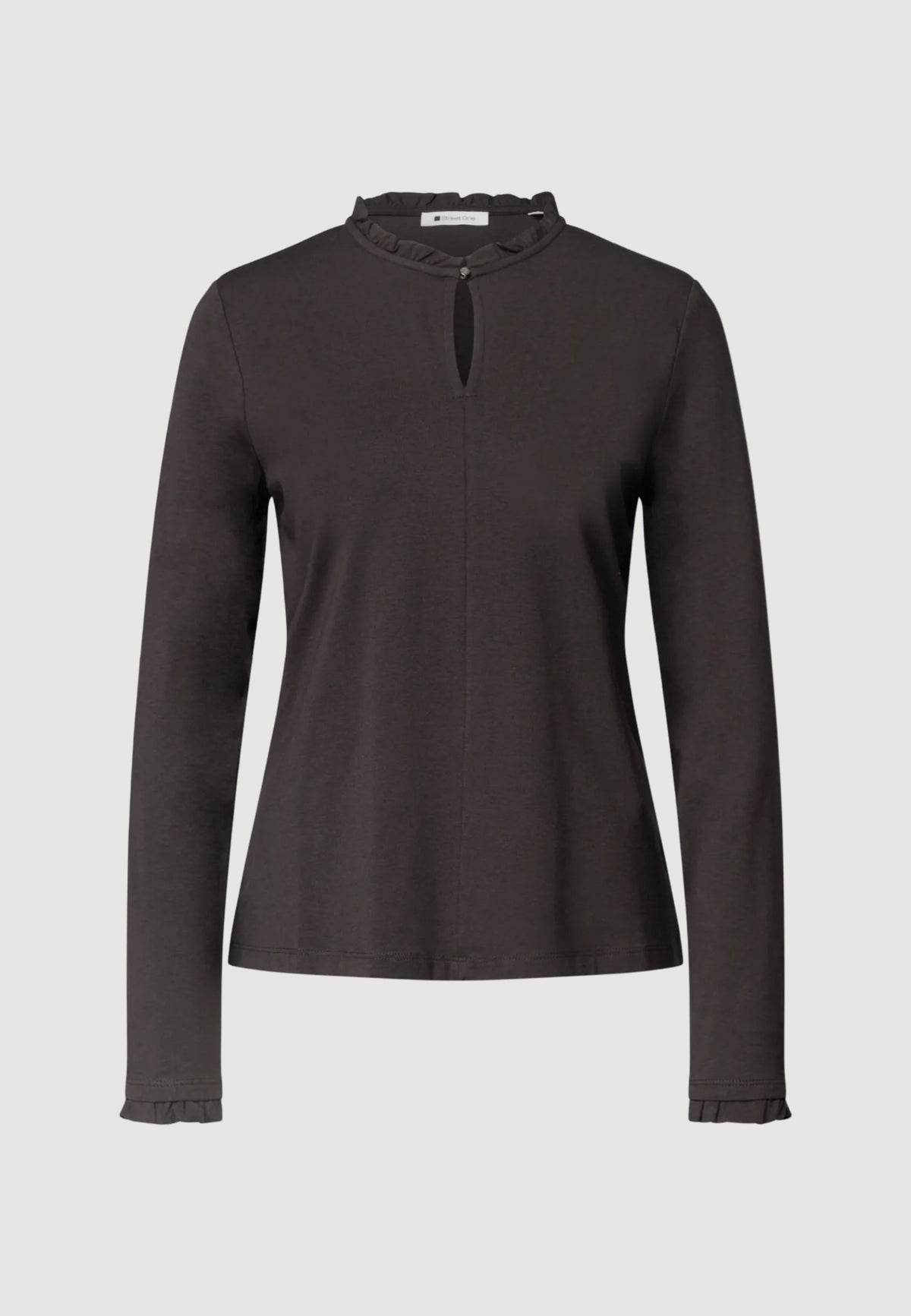 T-shirt Street One LTD QR frill neck basic shirt