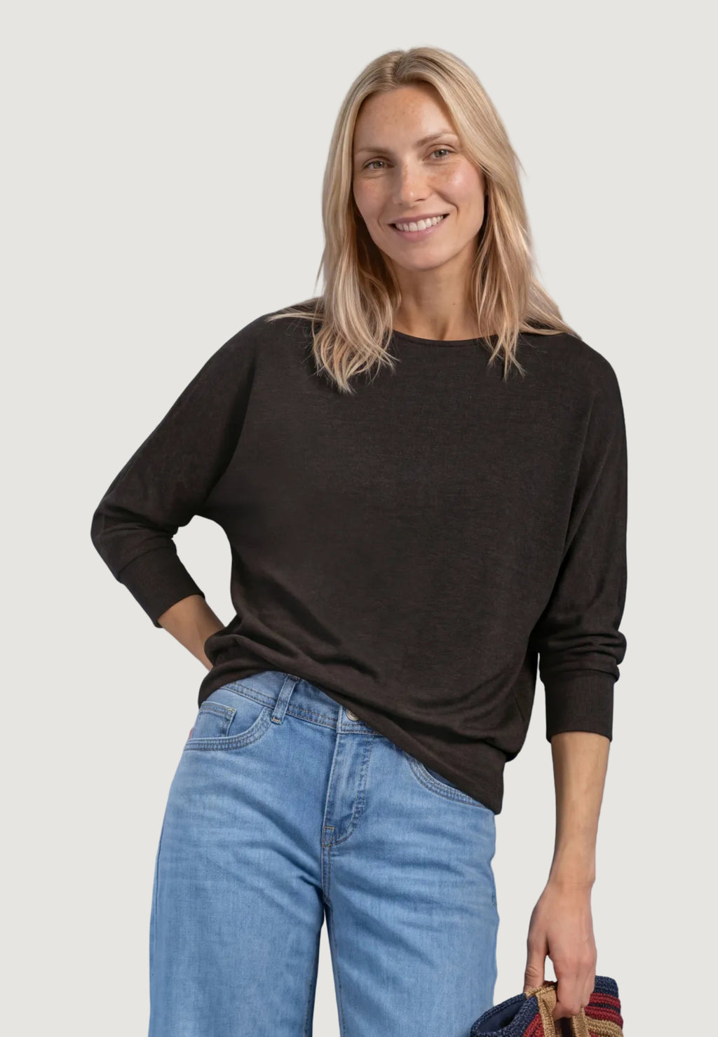T-shirt manica lunga Street One Melange Batwing Shirt