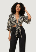 Top Ayfee TOP INCROCIATO MANICA KIMONO
