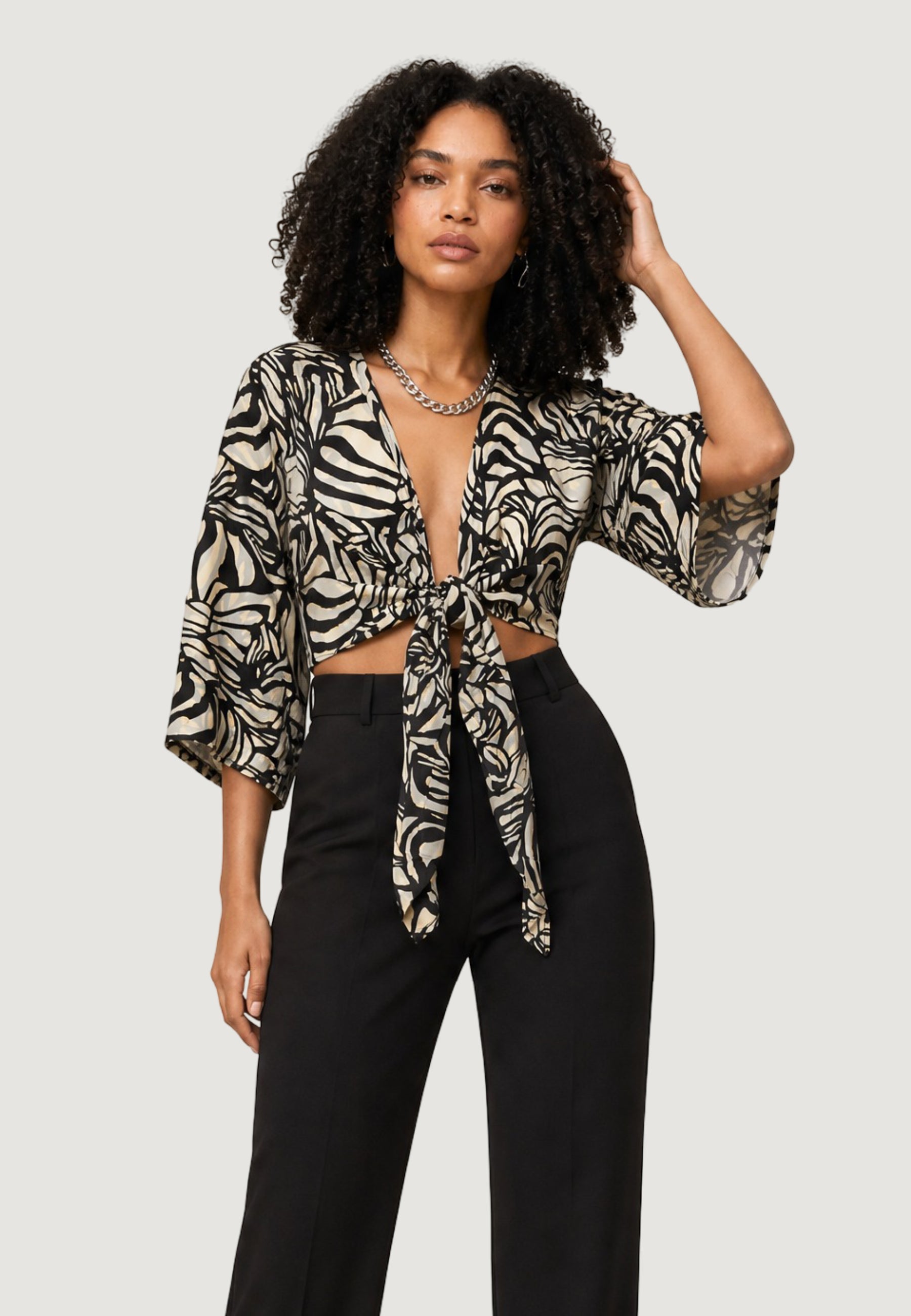 Top Ayfee TOP INCROCIATO MANICA KIMONO