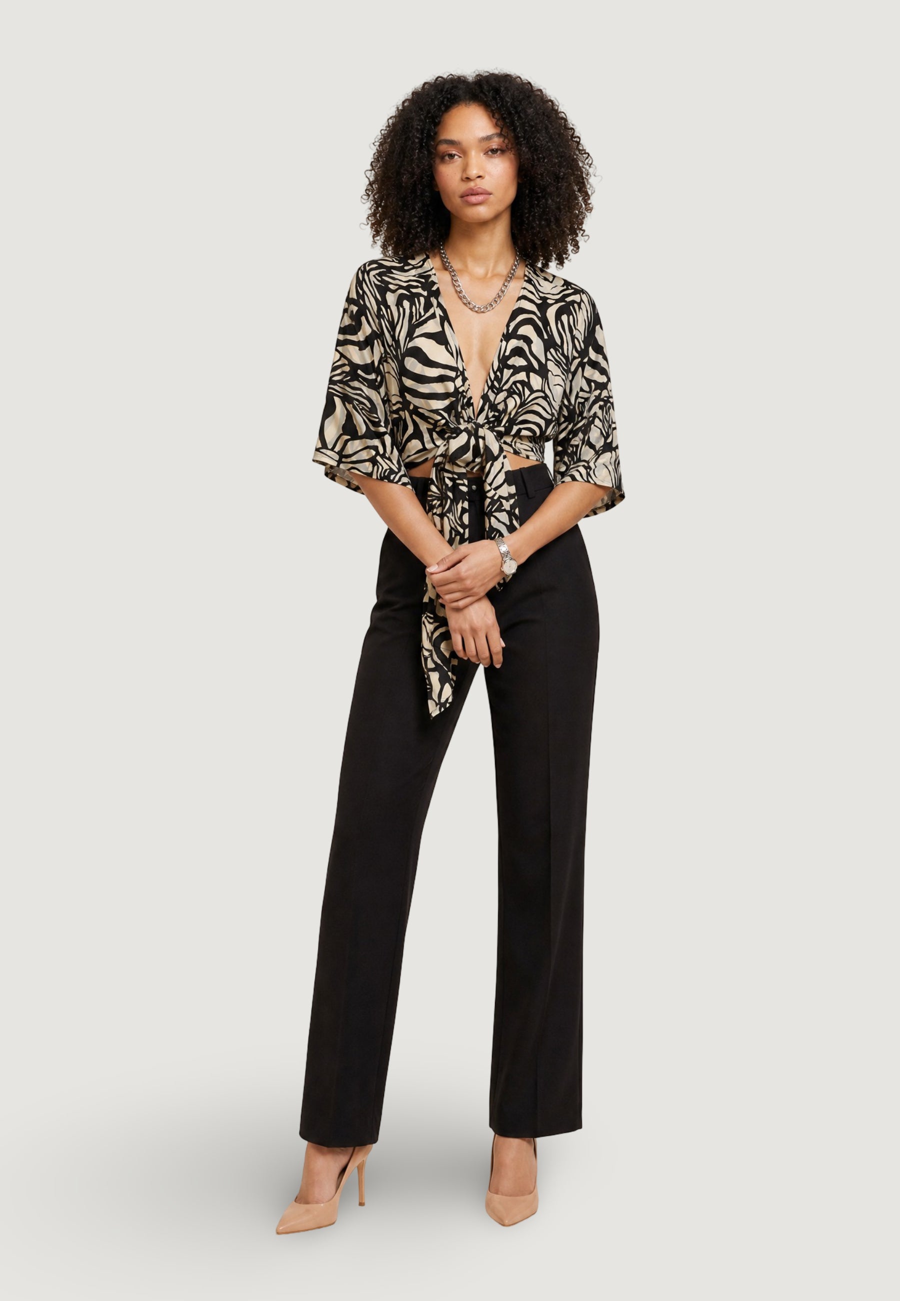 Top Ayfee TOP INCROCIATO MANICA KIMONO