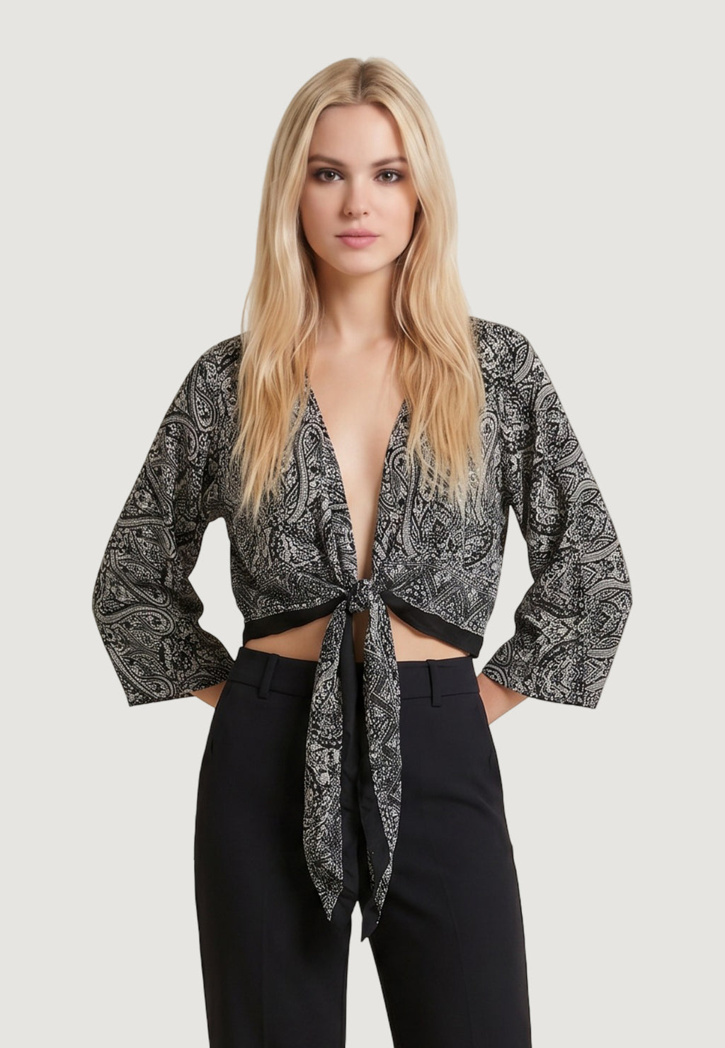 Top Ayfee TOP INCROCIATO MANICA KIMONO