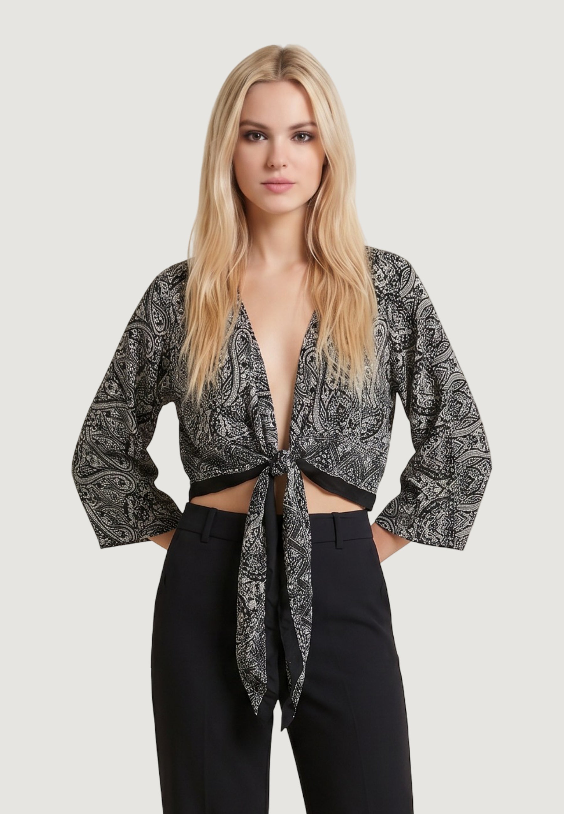 Top Ayfee TOP INCROCIATO MANICA KIMONO