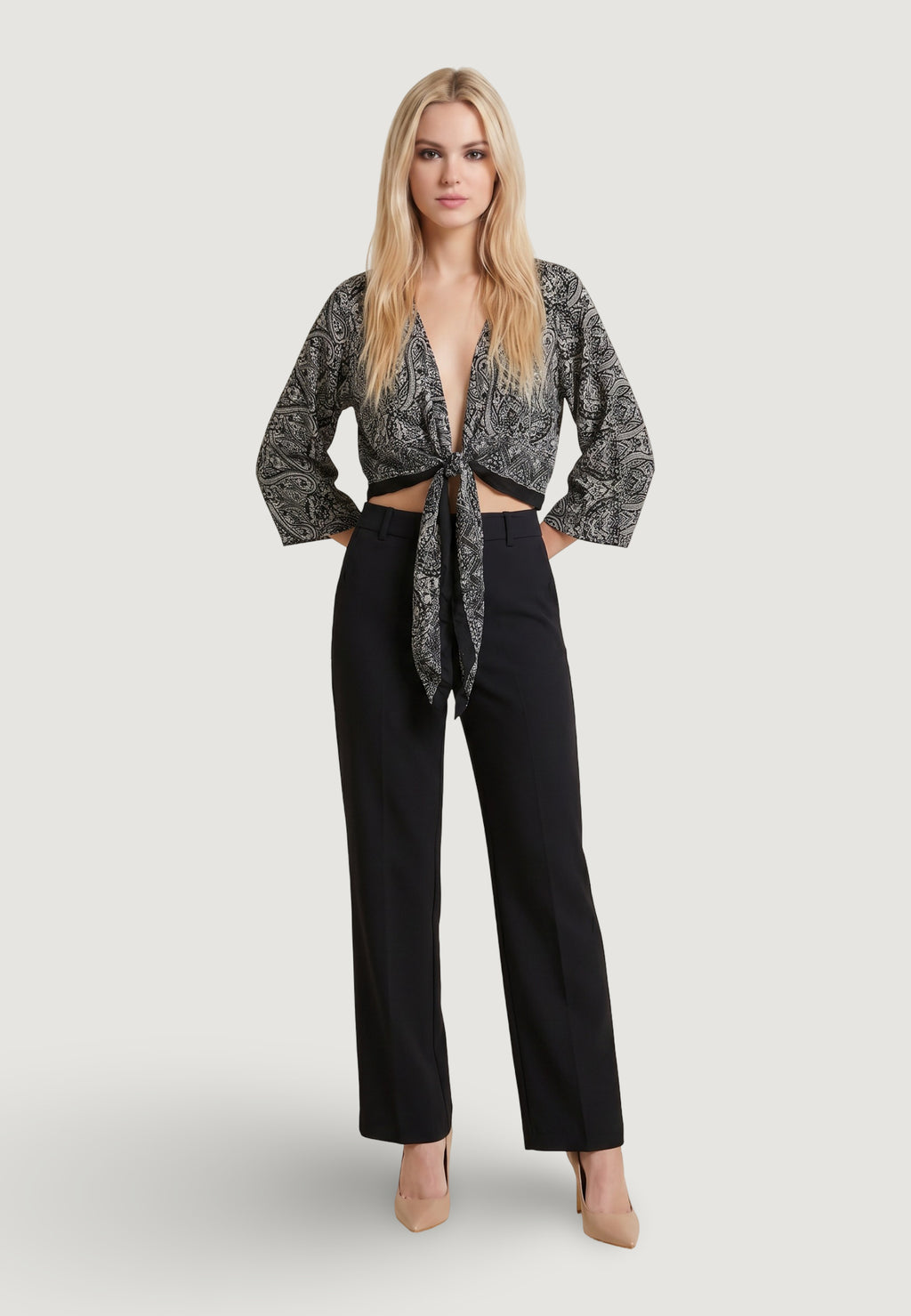 Top Ayfee TOP INCROCIATO MANICA KIMONO