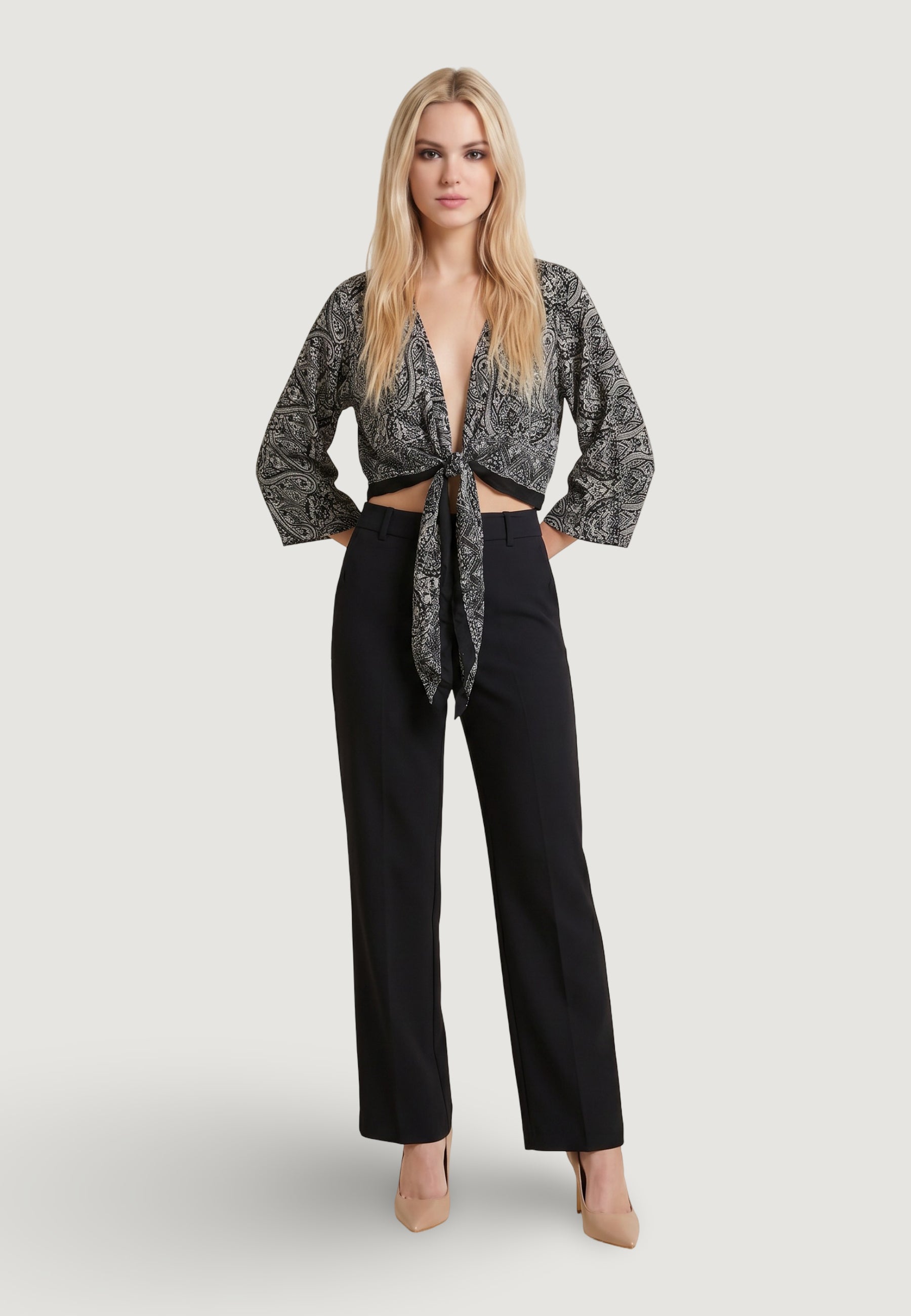 Top Ayfee TOP INCROCIATO MANICA KIMONO