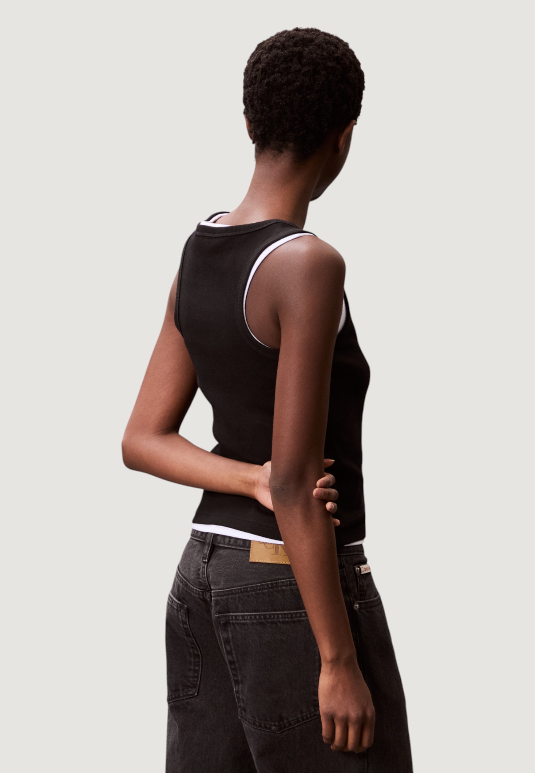 Top Calvin Klein Jeans A - WOVEN LABEL 2X2