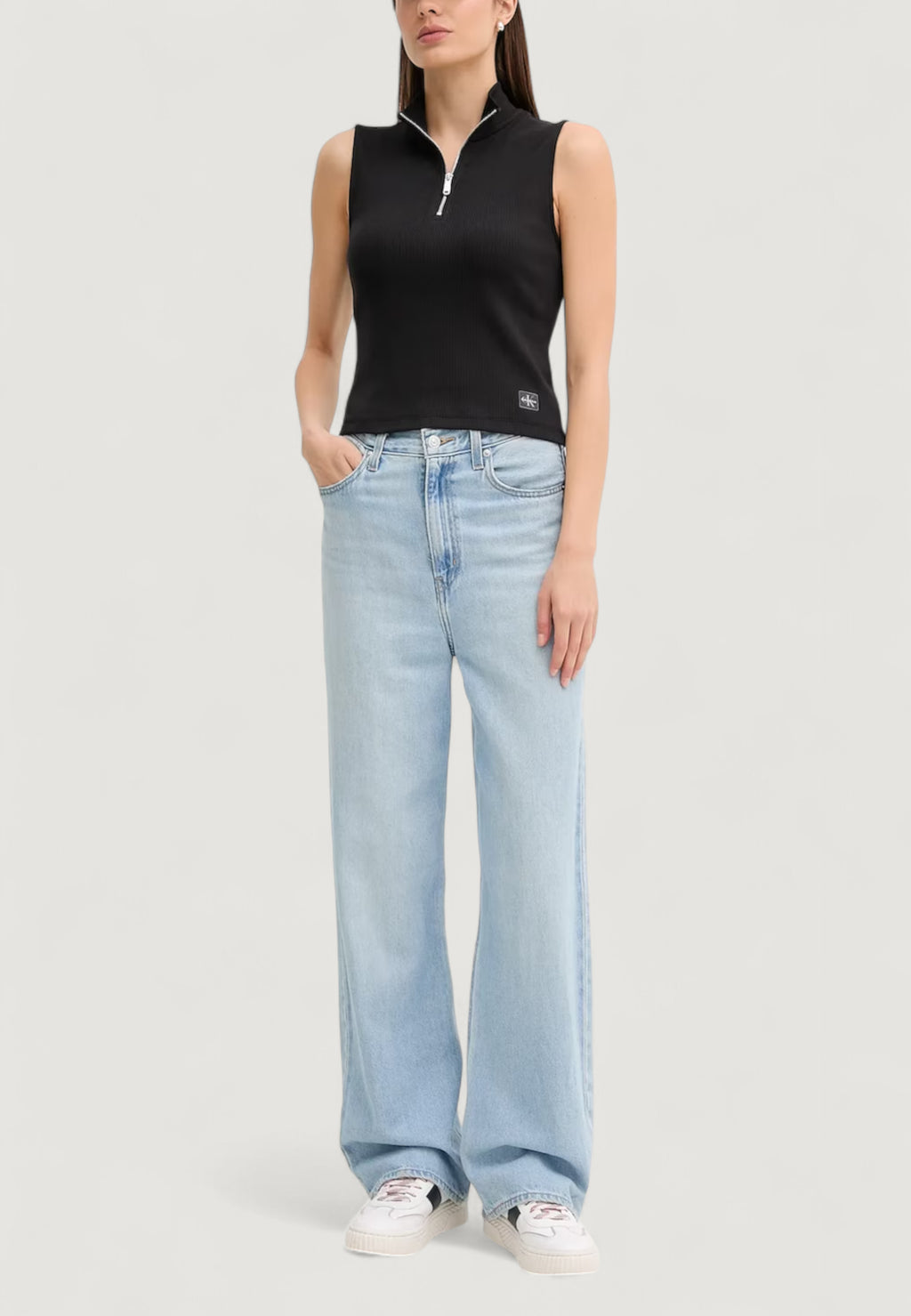 Top Calvin Klein Jeans A- WOVEN LABEL SL QZ