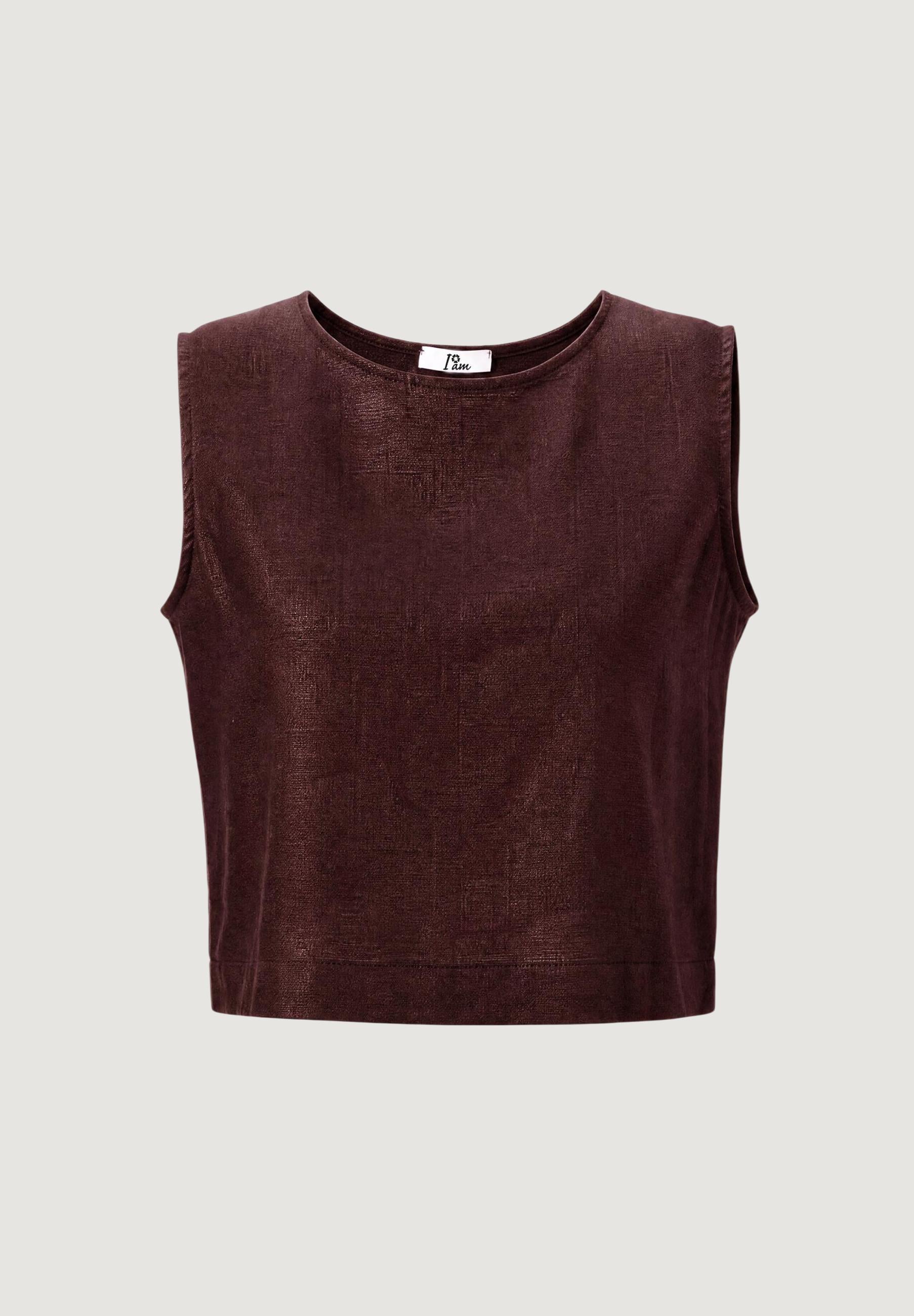 Top I am Top Lino Minimalista