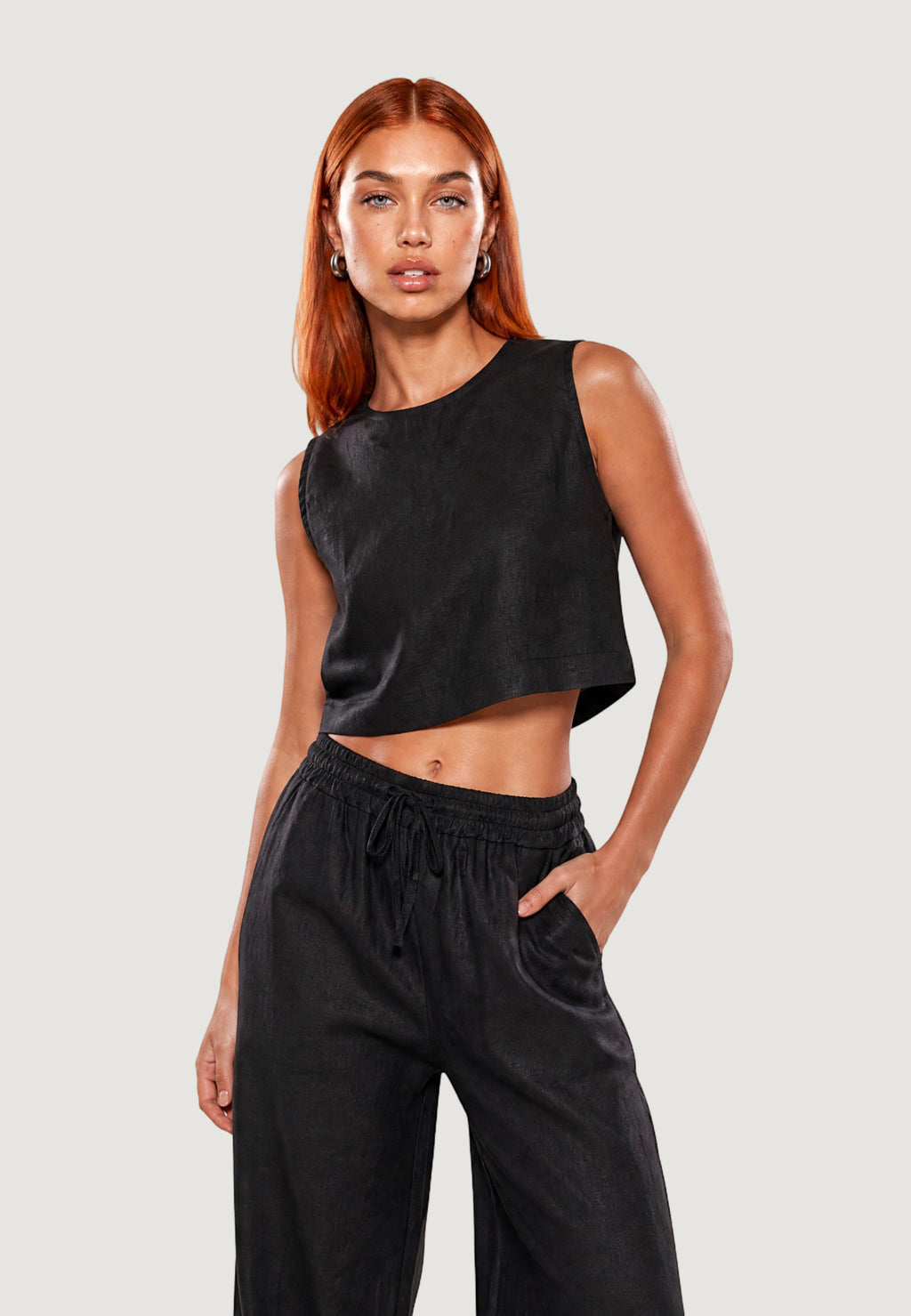 Top I am Top Lino Minimalista