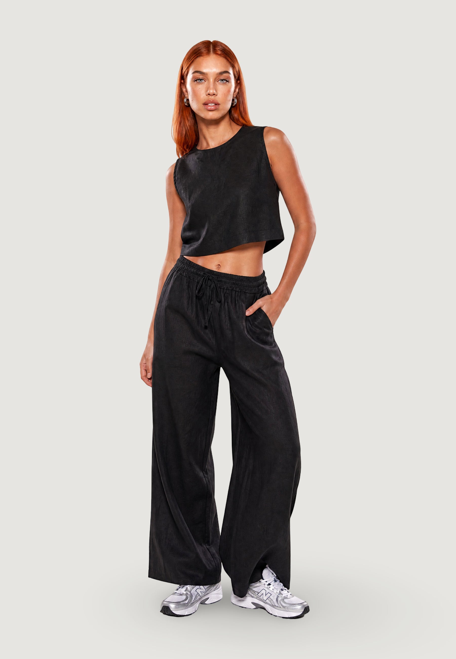Top I am Top Lino Minimalista