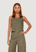 Top I am Top Lino Minimalista