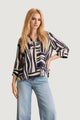 Top Jacqueline de Yong Jdypepper 3/4 V-Neck Collar Top Wvn Dia