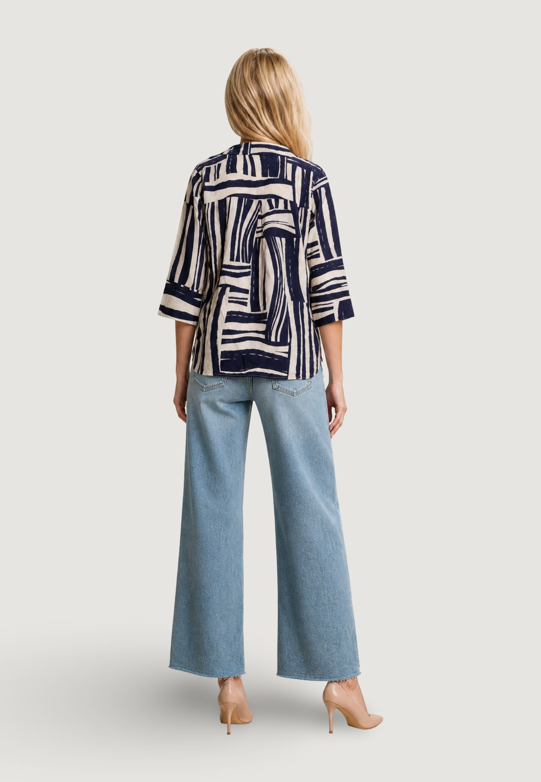 Top Jacqueline de Yong Jdypepper 3/4 V-Neck Collar Top Wvn Dia
