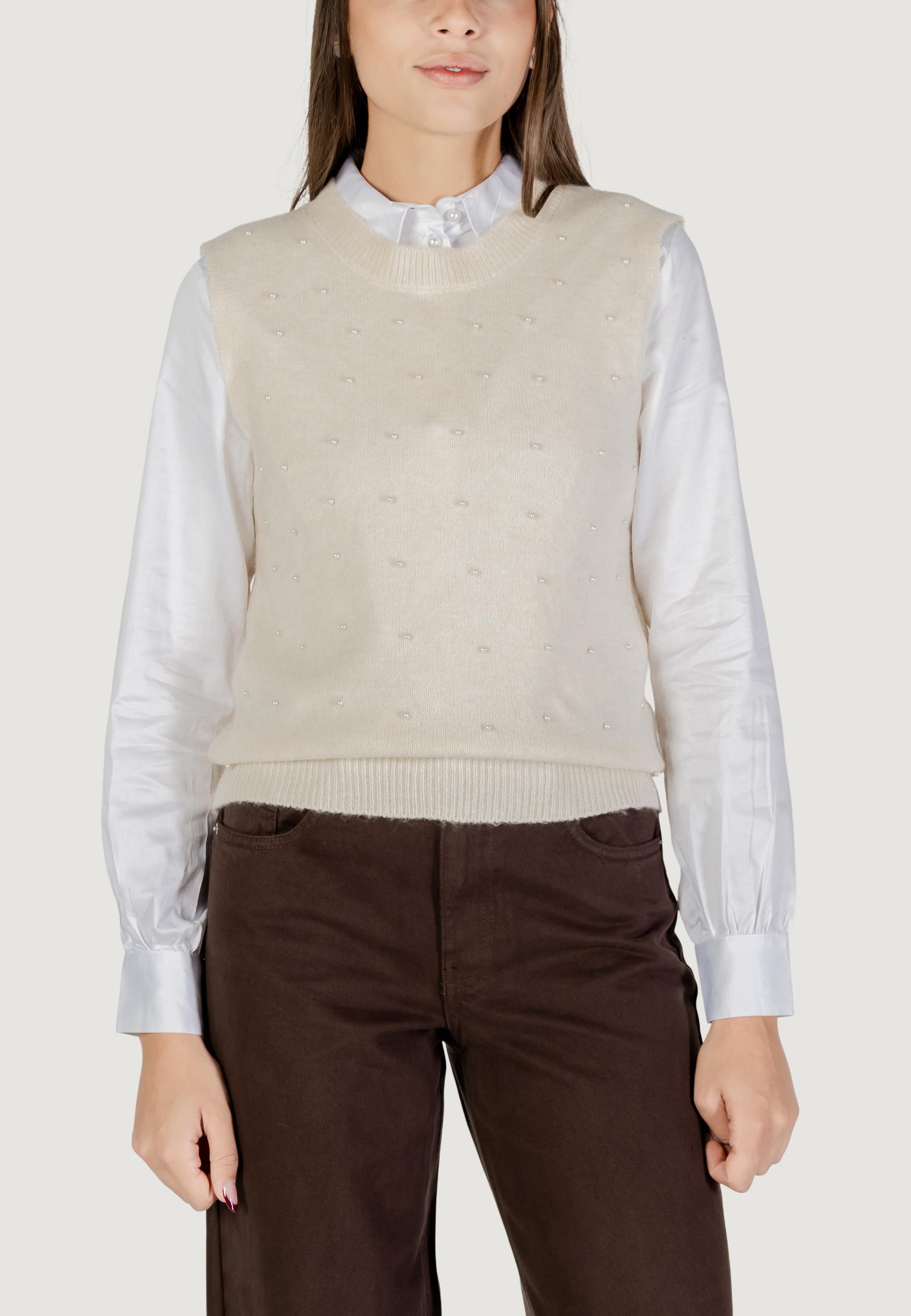 Top Only Onlrenata Life Sl O-Neck Pearl Vest Knt