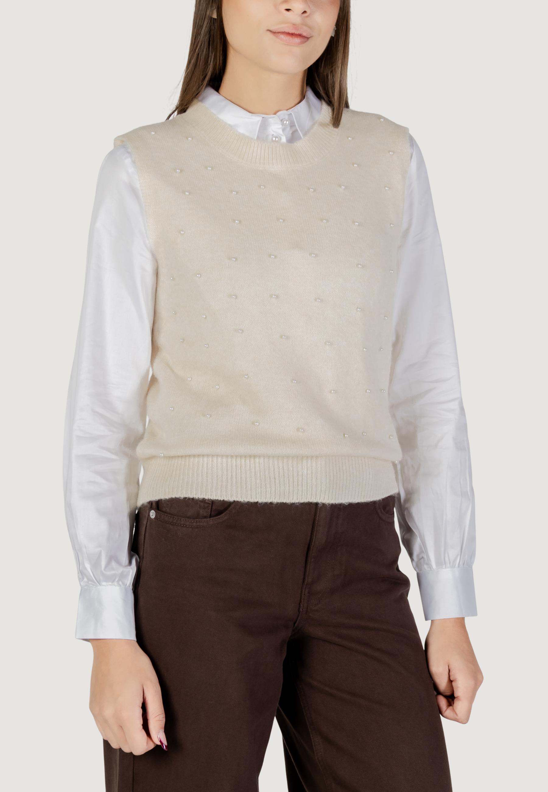 Top Only Onlrenata Life Sl O-Neck Pearl Vest Knt