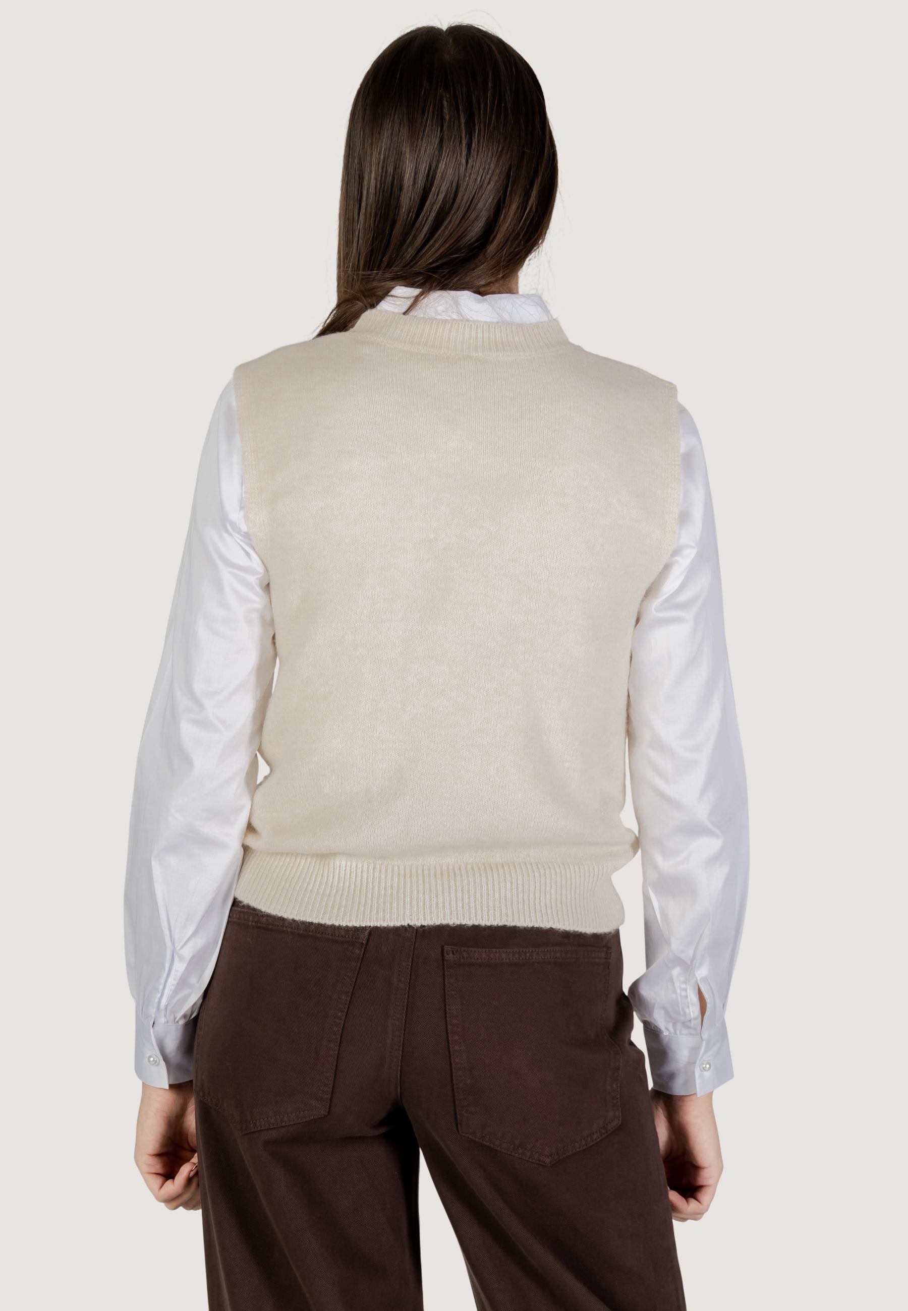 Top Only Onlrenata Life Sl O-Neck Pearl Vest Knt