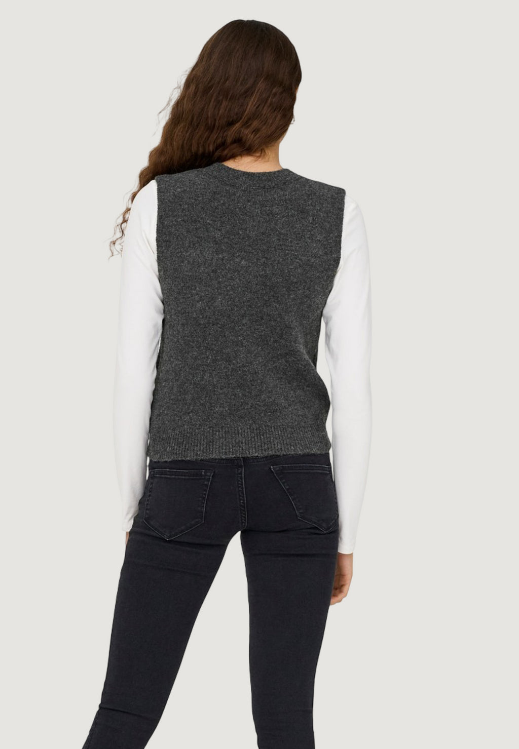 Top Only Onlrenata Life Sl O-Neck Pearl Vest Knt