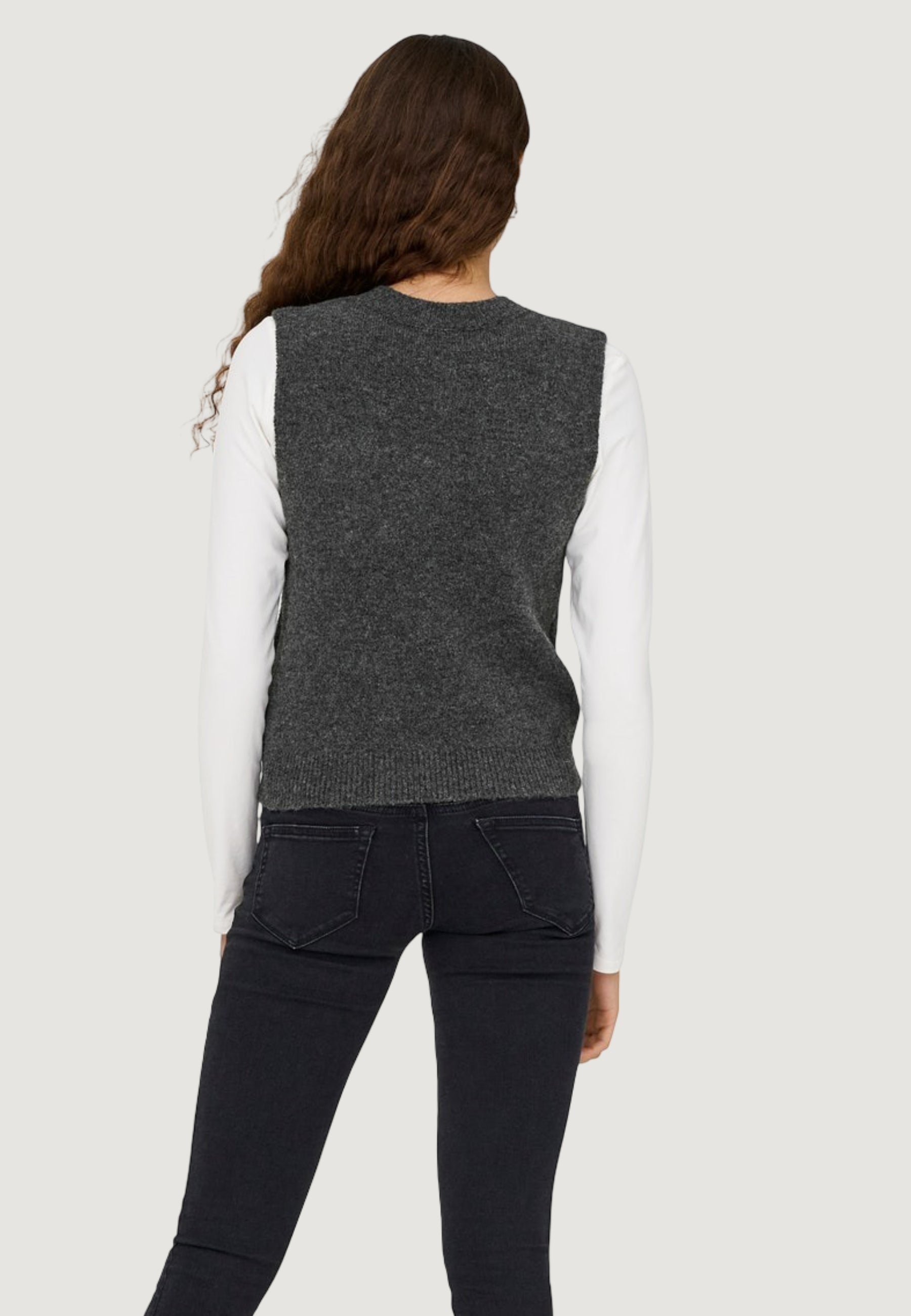 Top Only Onlrenata Life Sl O-Neck Pearl Vest Knt