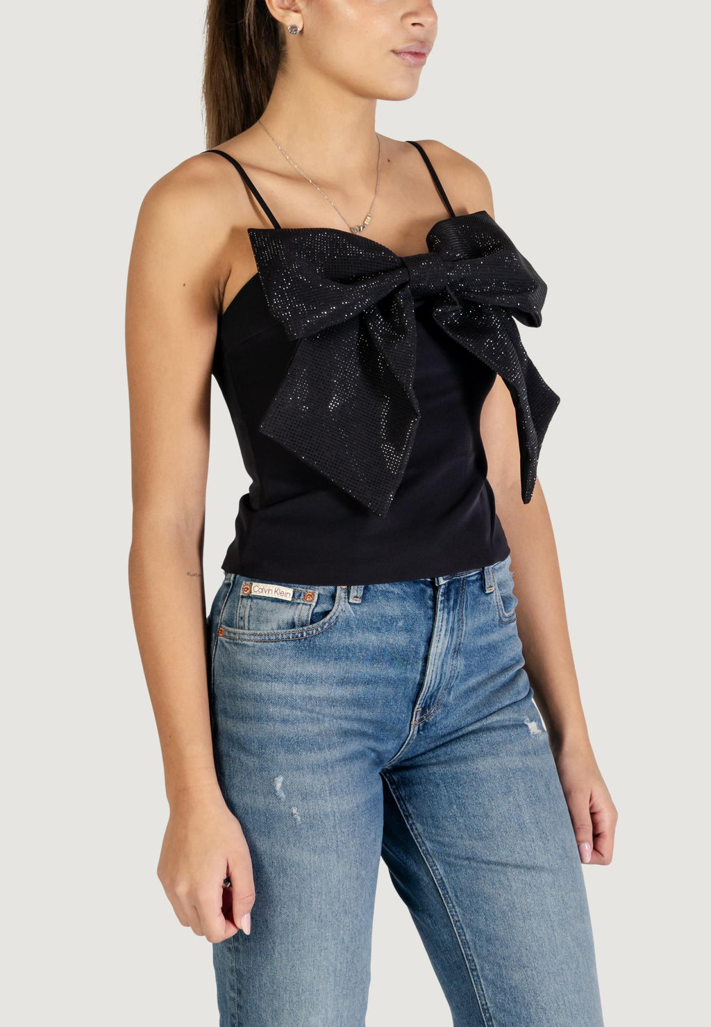 Top Only Onlginie Rhinestone Bow Strap Top Wvn