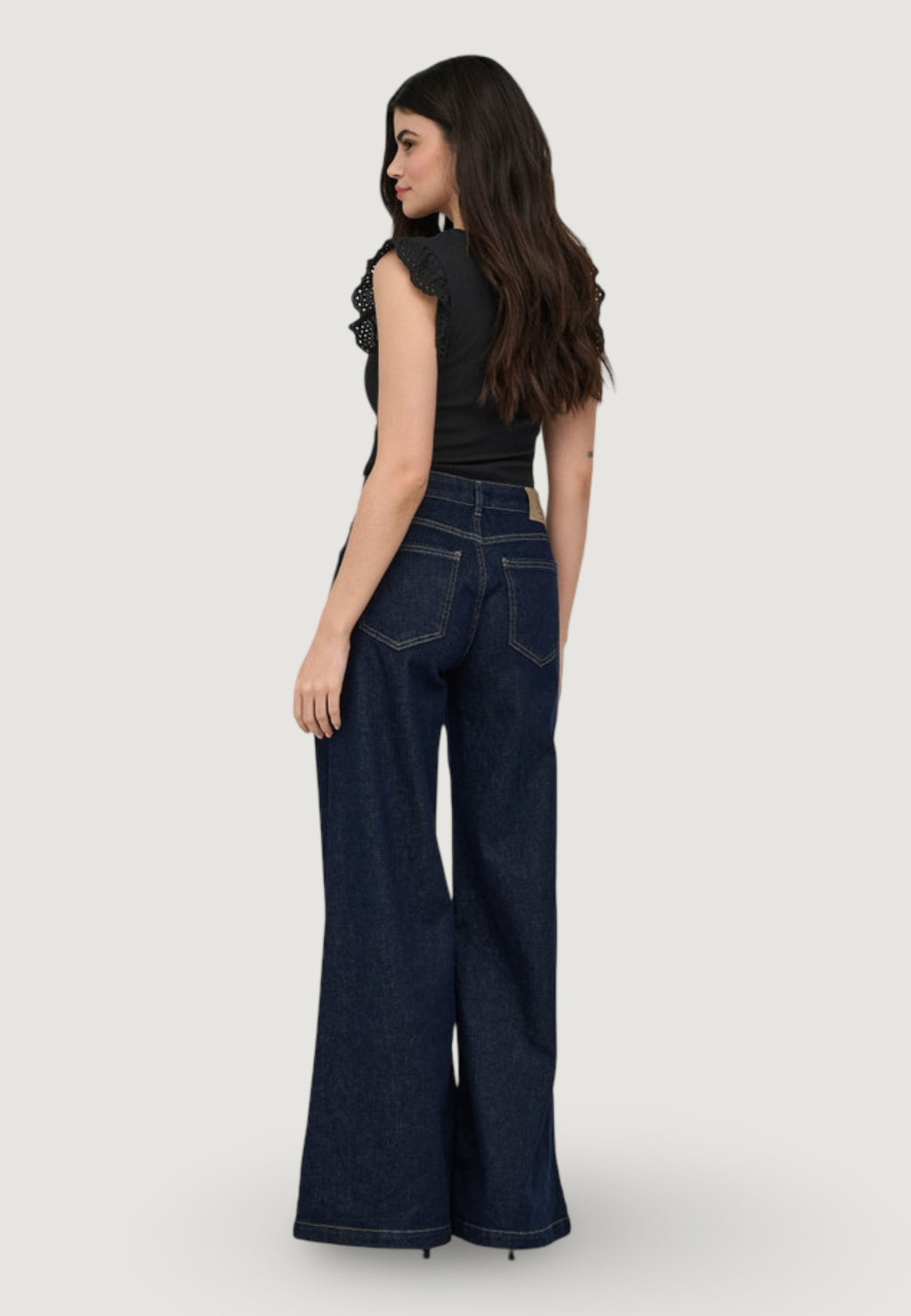 Top Only Onlmathilda S/L Lace Detail Jrs Noos