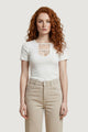 Top Only Onlrene Life S/S Open Emb. Jrs