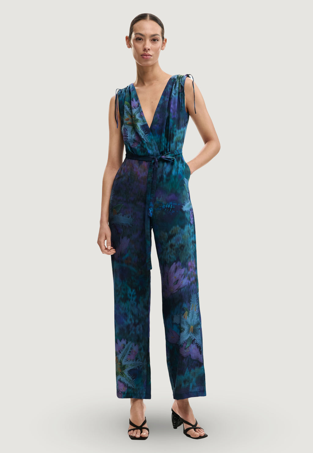 Tutina Desigual JUMPSUIT_FLORESAZUL