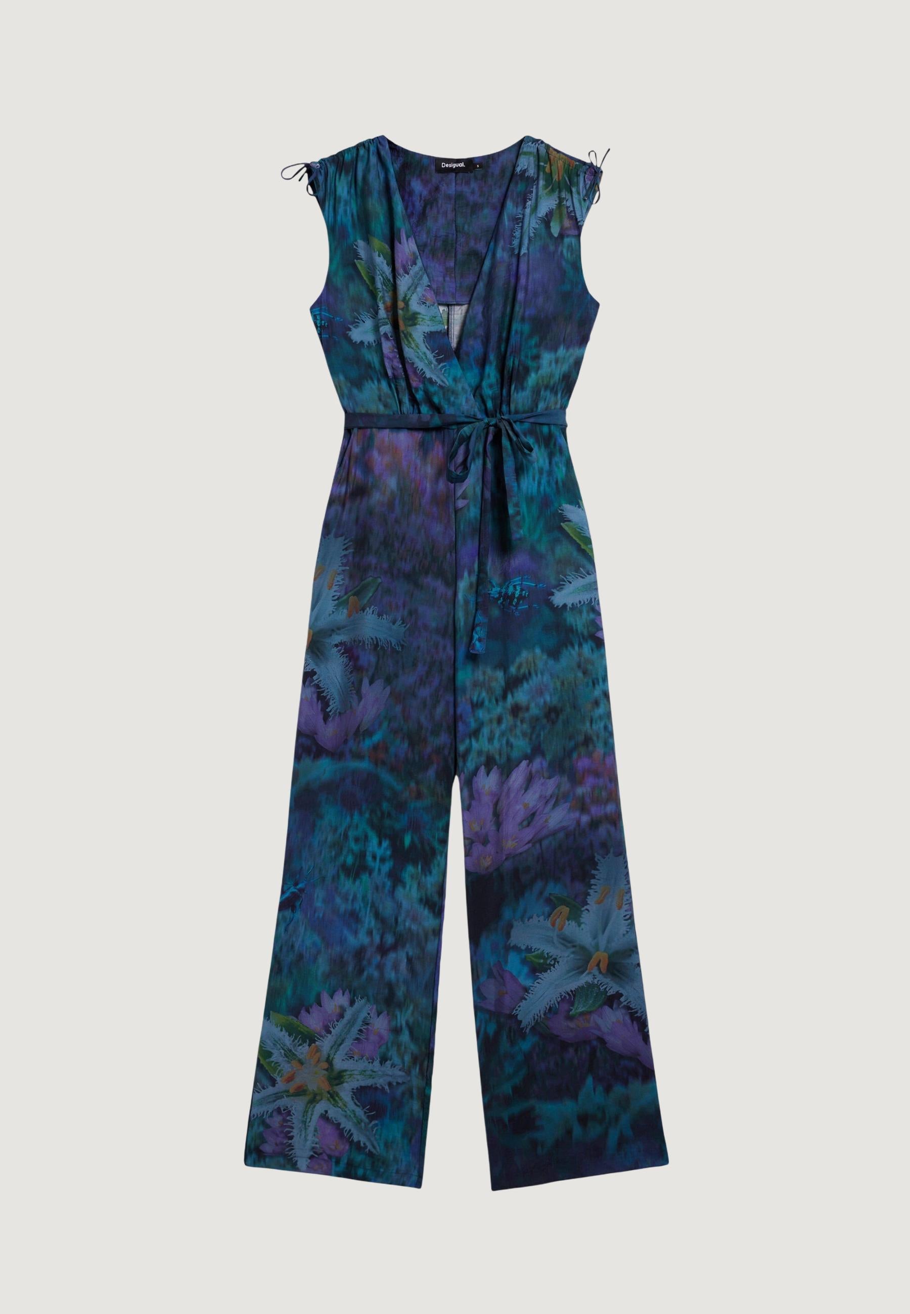 Tutina Desigual JUMPSUIT_FLORESAZUL