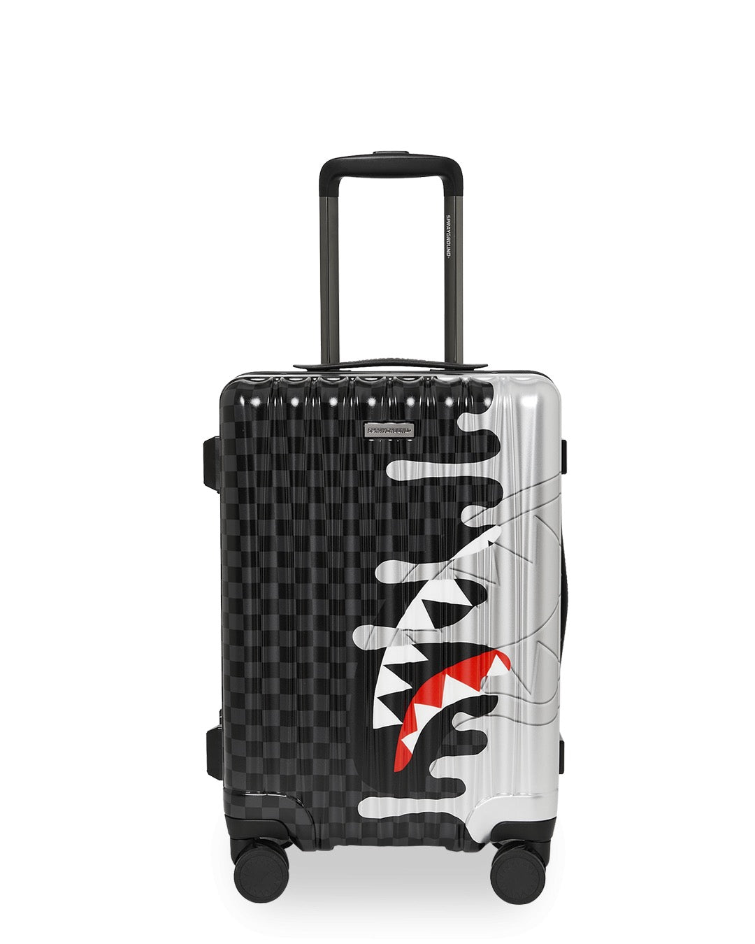 Valigia Sprayground SILVER SIDE DRIP BLACK CHECK CARRY-ON HARD LUGGAGE