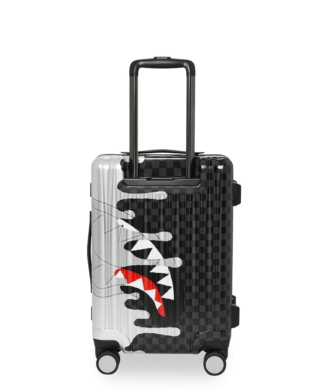 Valigia Sprayground SILVER SIDE DRIP BLACK CHECK CARRY-ON HARD LUGGAGE
