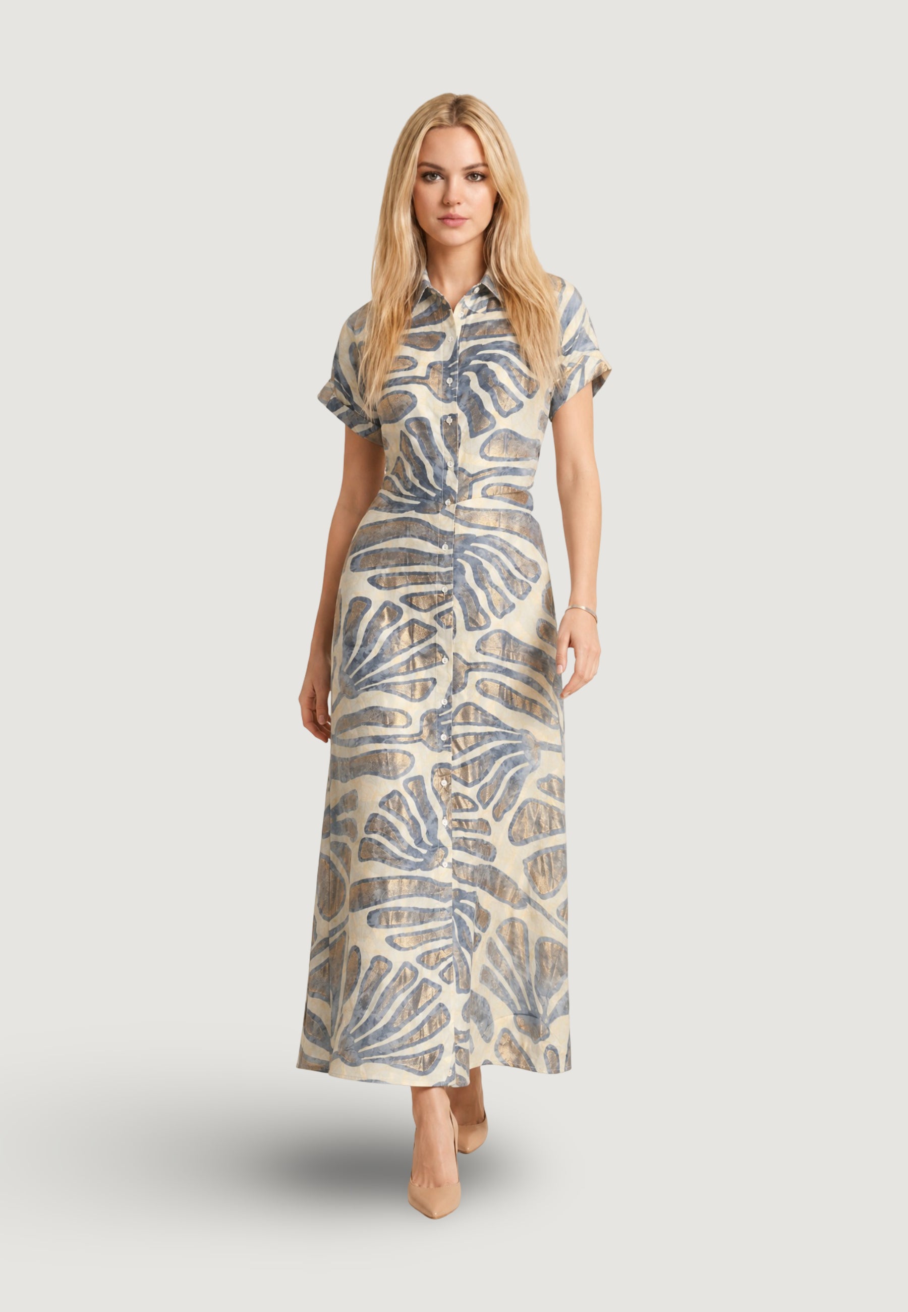 Long dress Ayfee ABITO CHEMISIER LUNGO CON CINTURA