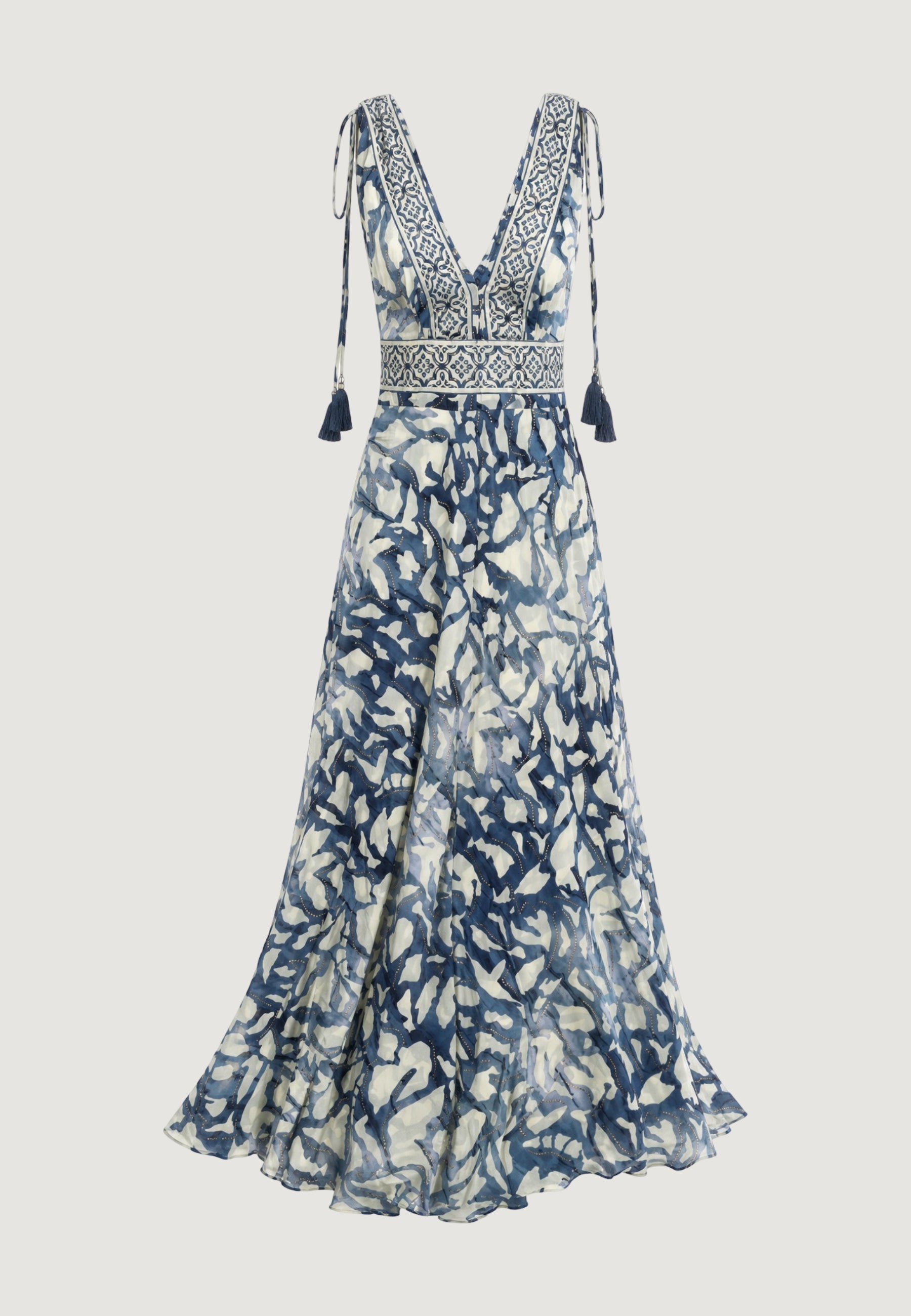 Vestito lungo Ayfee ABITO SCOLLO MARYLIN CON TASSEL