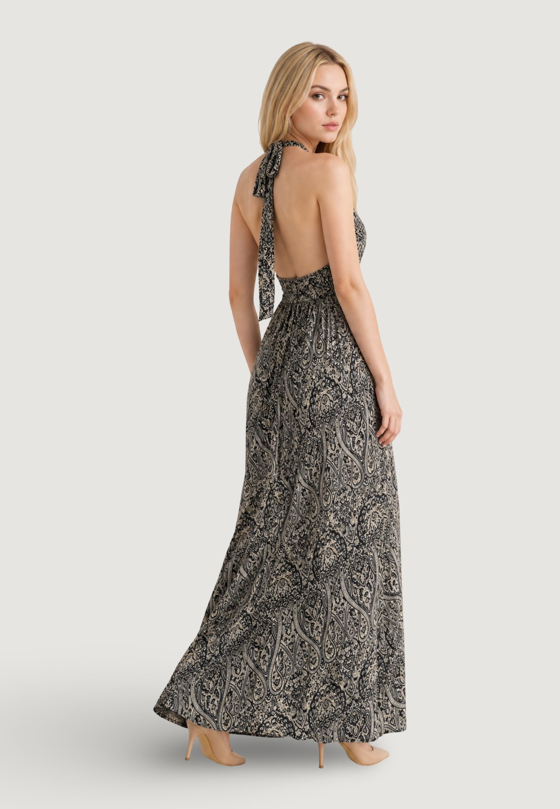 Vestito lungo Ayfee ABITO SCOLLO AMERICANO ARRICCIATURA DIETRO