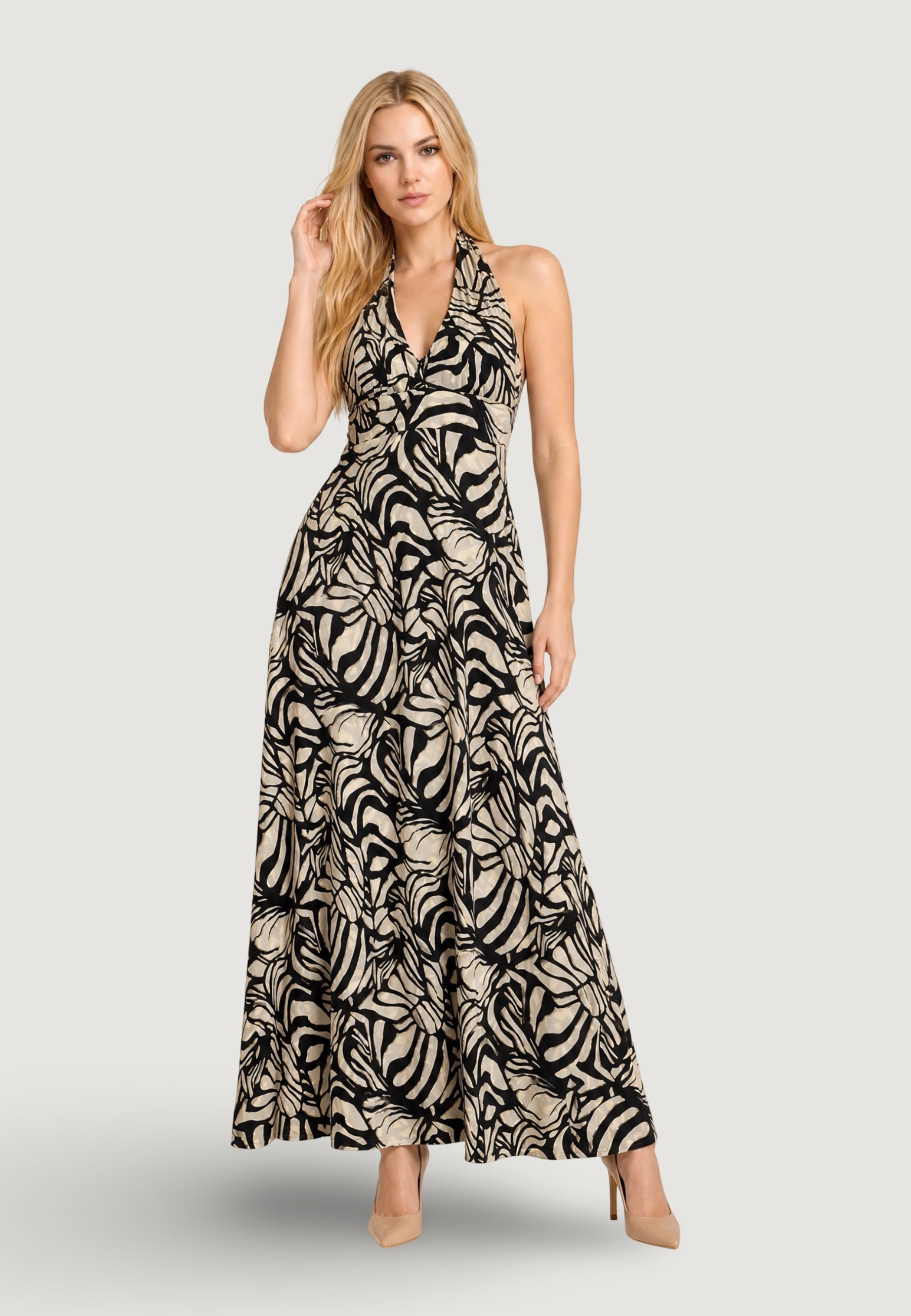 Vestito lungo Ayfee ABITO SCOLLO AMERICANO ARRICCIATURA DIETRO