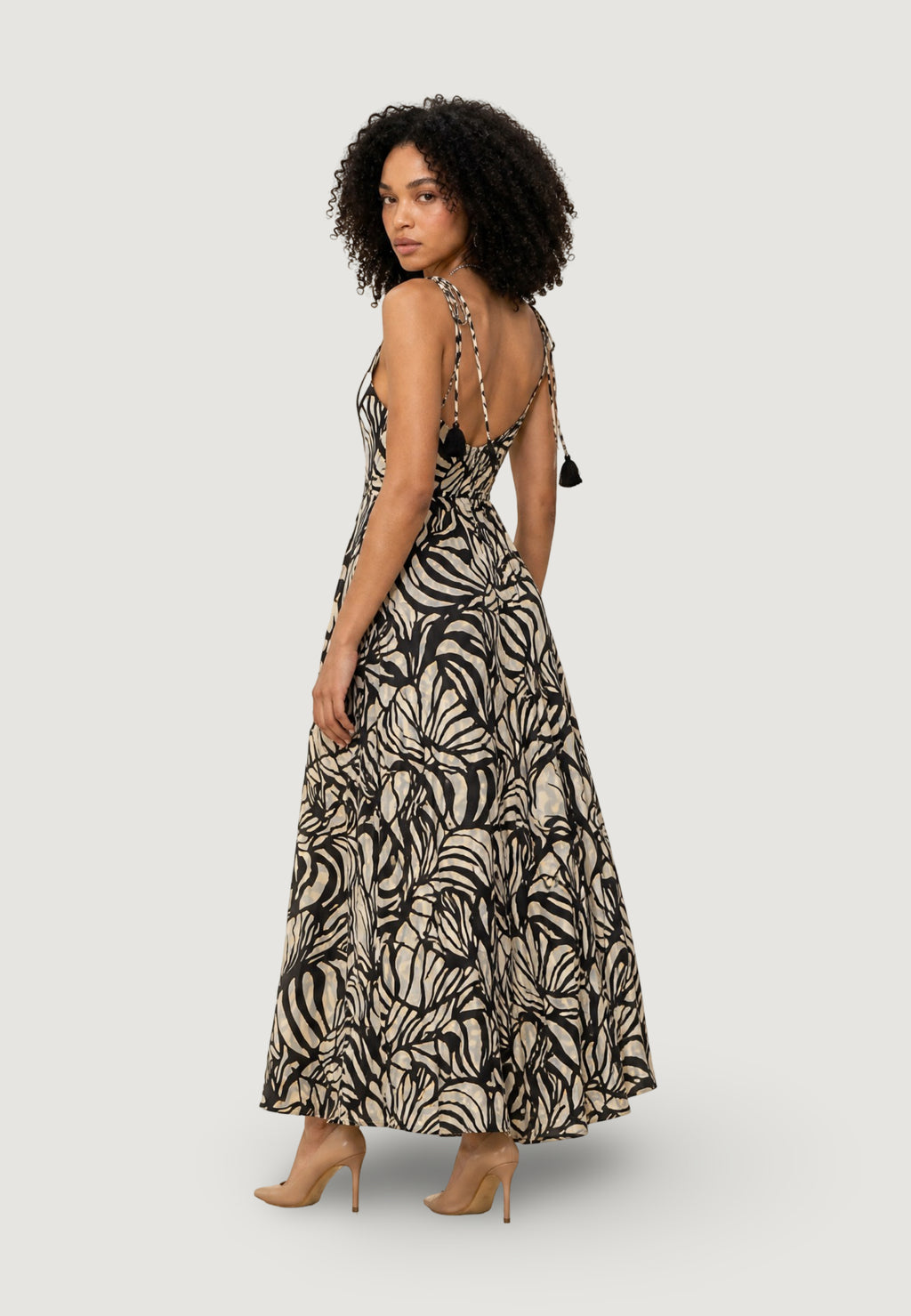 Vestito lungo Ayfee ABITO SCOLLO MARYLIN CON TASSEL