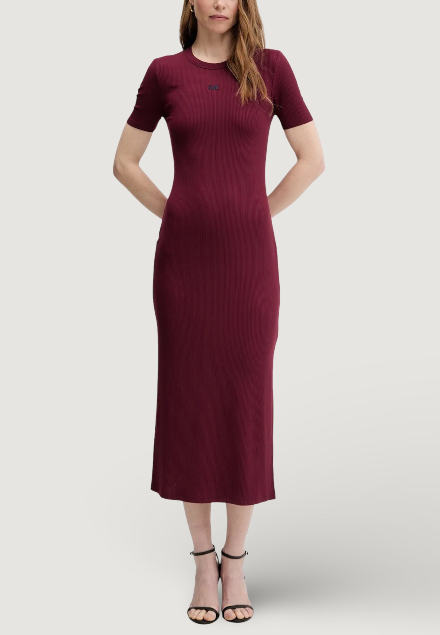 Long dress Calvin Klein Jeans A - MODAL RIB SS DRE