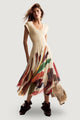 Long dress Desigual VEST_BRUSHES_LACROIX