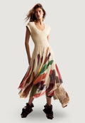Long dress Desigual VEST_BRUSHES_LACROIX
