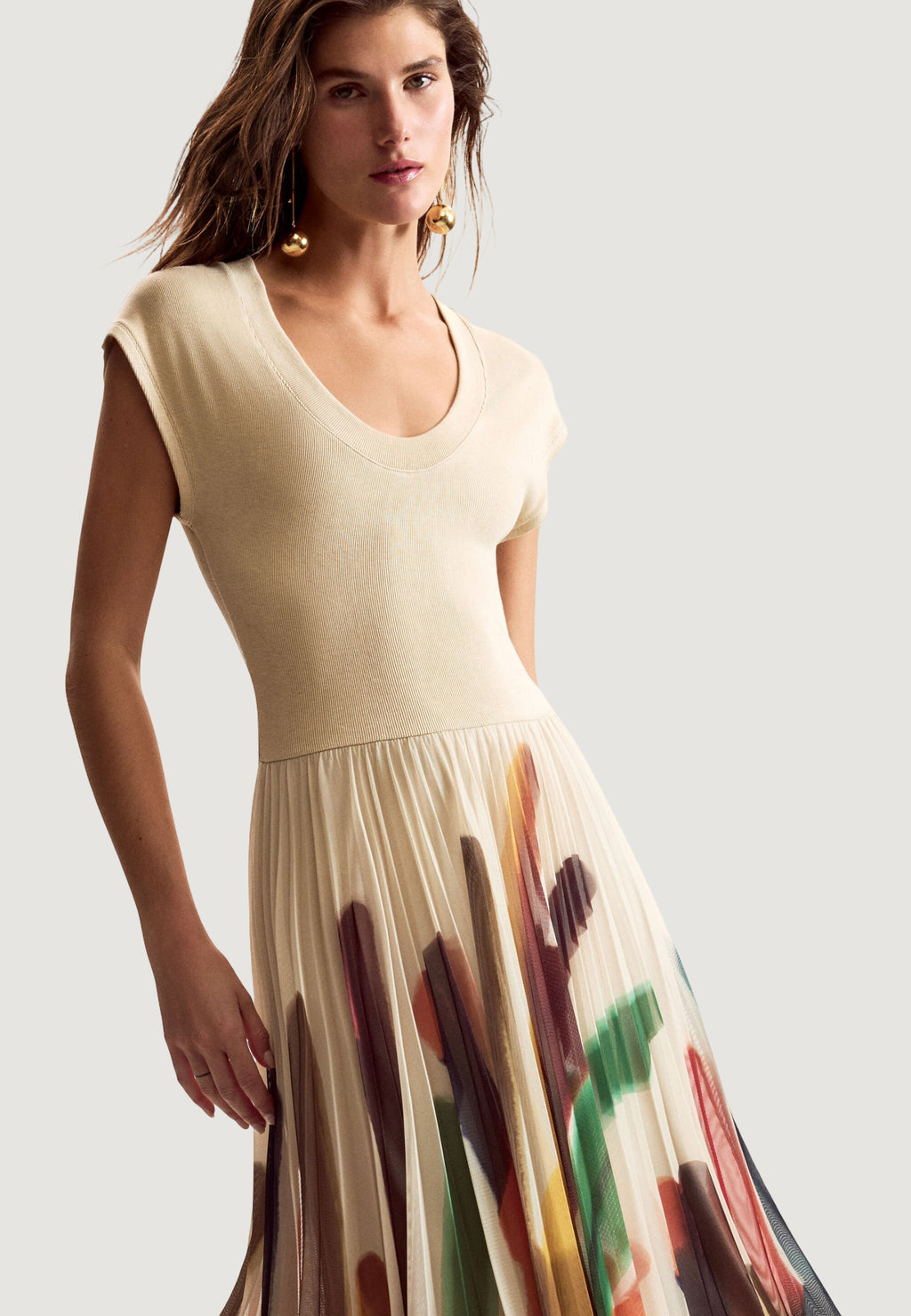 Long dress Desigual VEST_BRUSHES_LACROIX