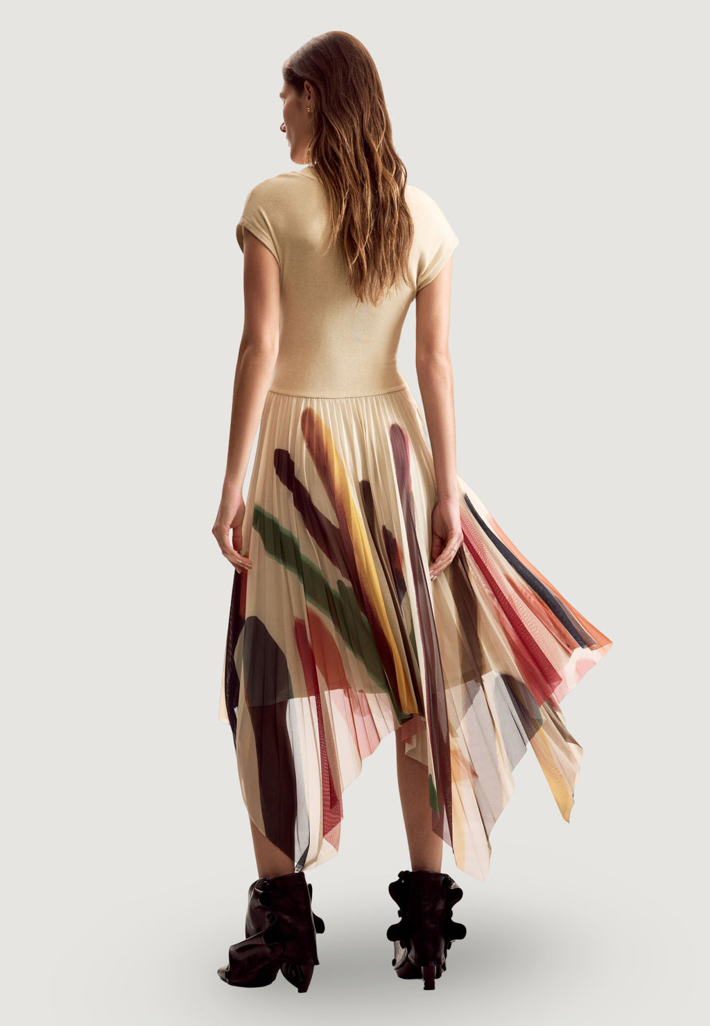 Long dress Desigual VEST_BRUSHES_LACROIX