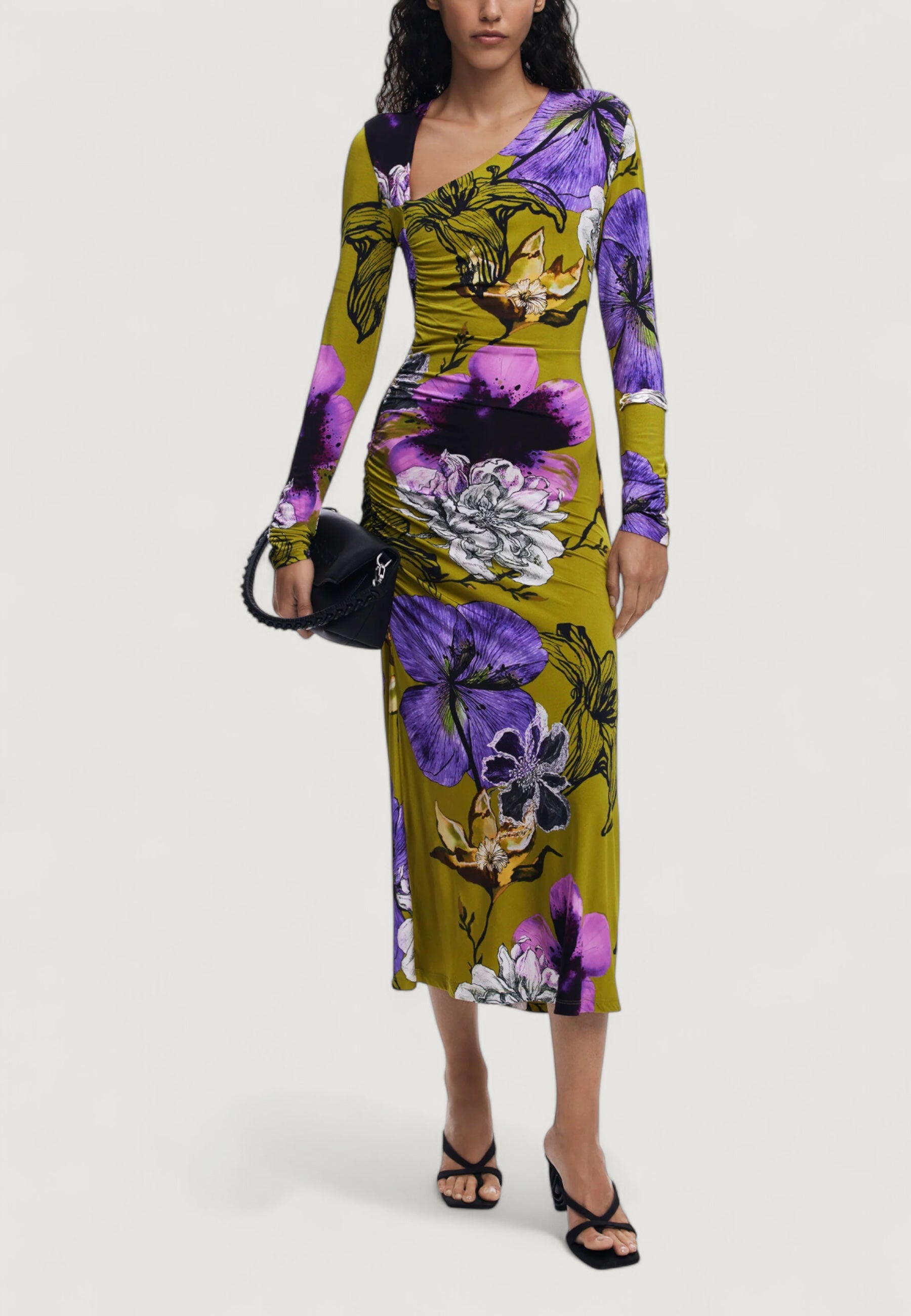 Vestito lungo Desigual VEST_NECKLINE_LA