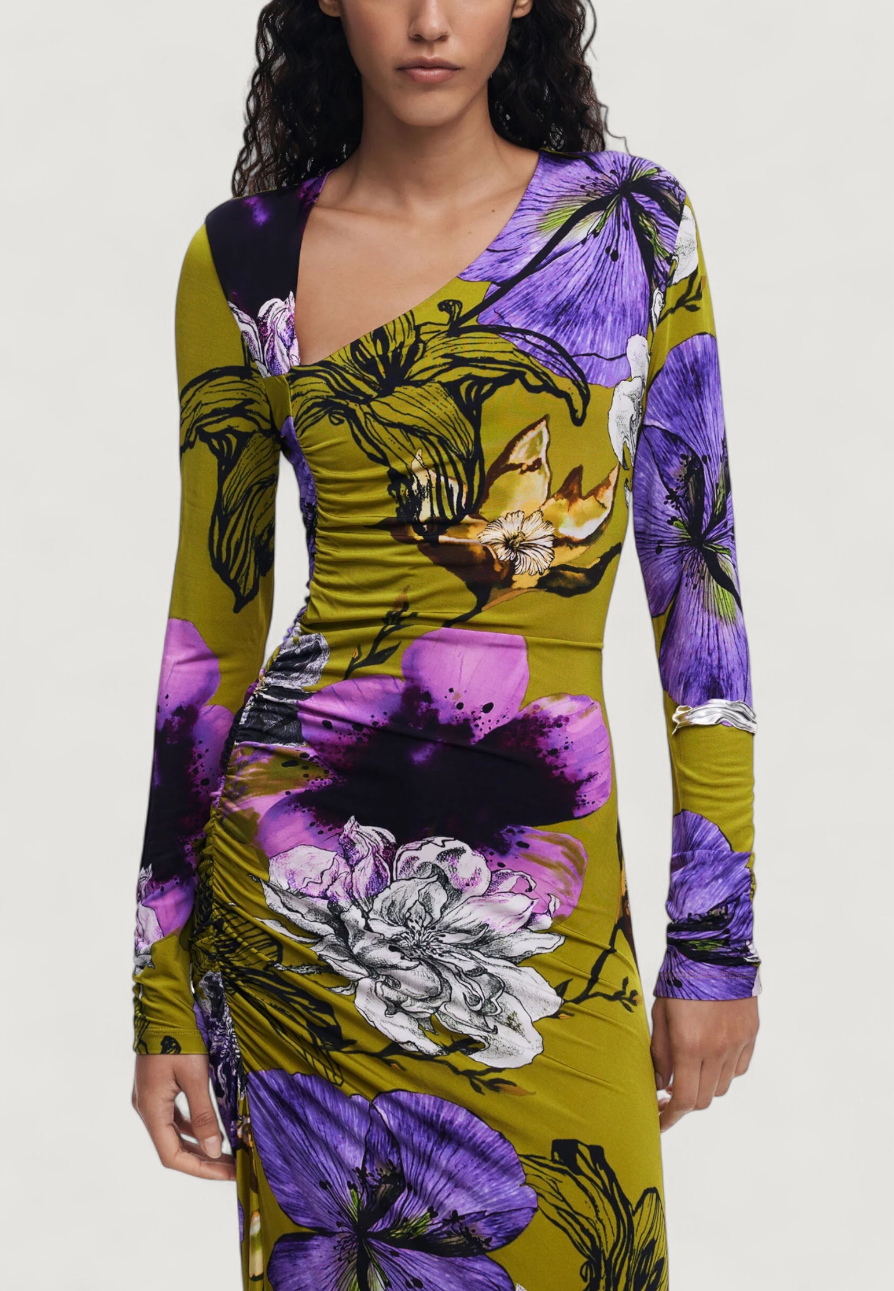 Vestito lungo Desigual VEST_NECKLINE_LA