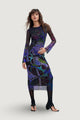 Long dress Desigual VEST_LEAFS_LACROIX